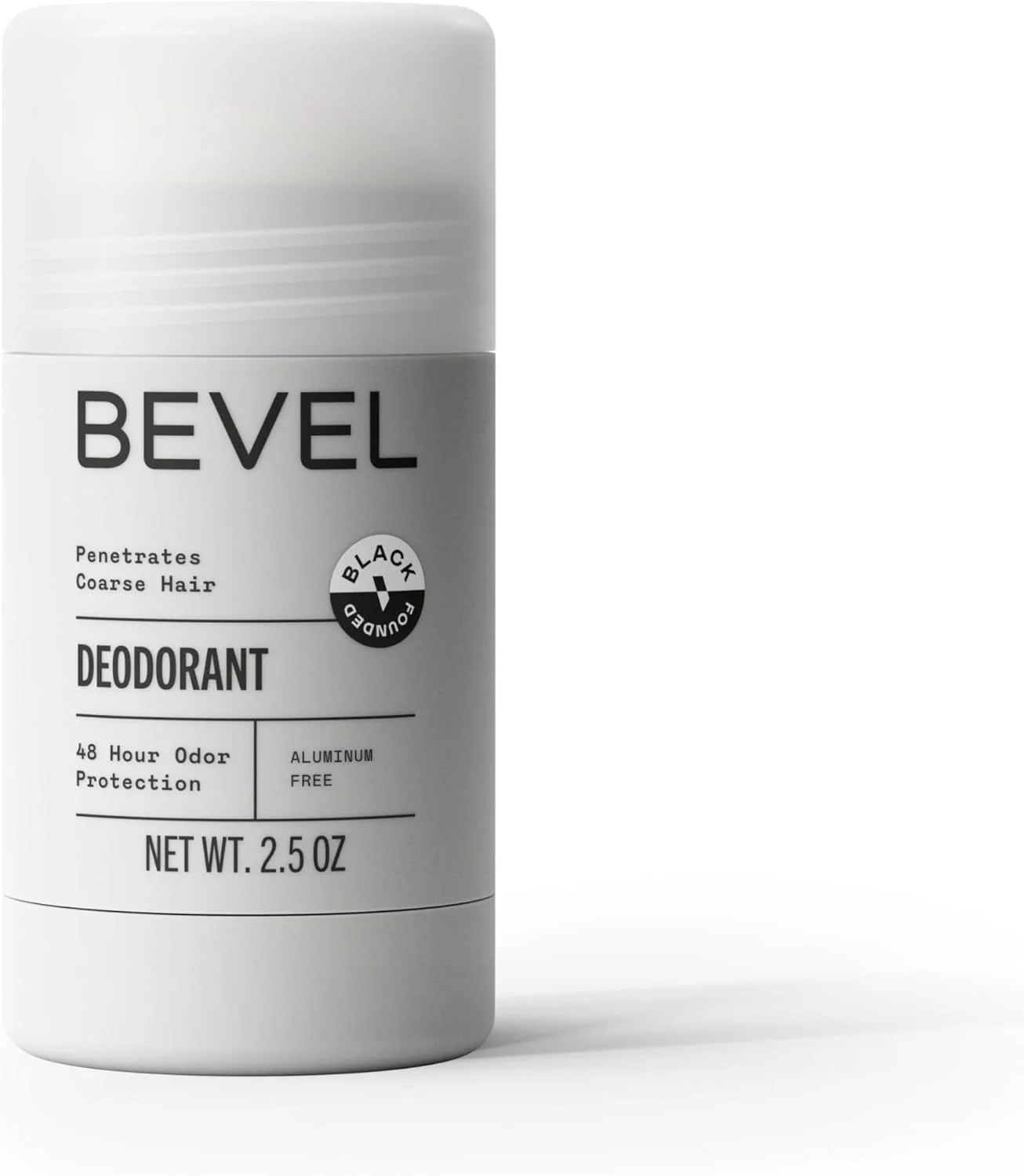 دئودورانت مردانه Bevel حاوی روغن نارگیل و شی باتر، بدون آلومینیوم، بدون ایجاد لک، محافظت 48 ساعته در برابر بو، 75 گرم