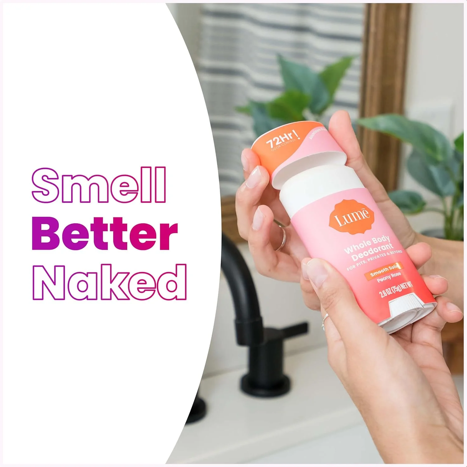 Lume Whole Body Deodorant - Smooth Solid Stick - 72 Hour Odor Control - Aluminum Free, Baking Soda Free and Skin Safe - 2.6 Ounce (Pack of 2) (Peony Rose) Lume Whole Body Deodorant - Smooth Solid Stick - 72 Hour Odor Control - Aluminum Free, Baking Soda Free and Skin Safe - 2.6 Ounce (Pack of 2) (Peony Rose)