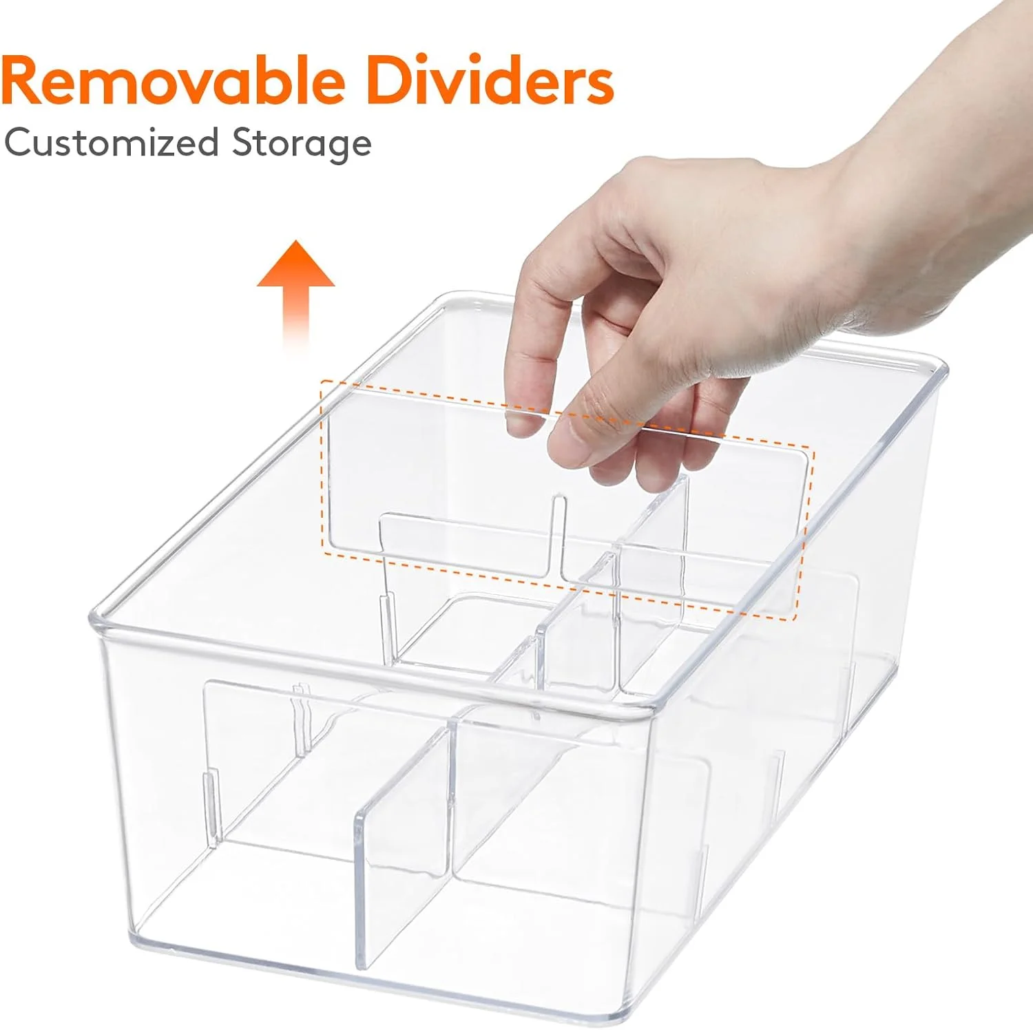 ارگانایزر کیسه چای پلاستیکی Lifewit، بسته 2 عددی، جعبه تقسیم‌بندی شده برای کابینت آشپزخانه، پیشخوان، انبار، مناسب برای نگهداری کپسول قهوه، بسته‌های شکر، چاشنی‌ها، 8 بخش