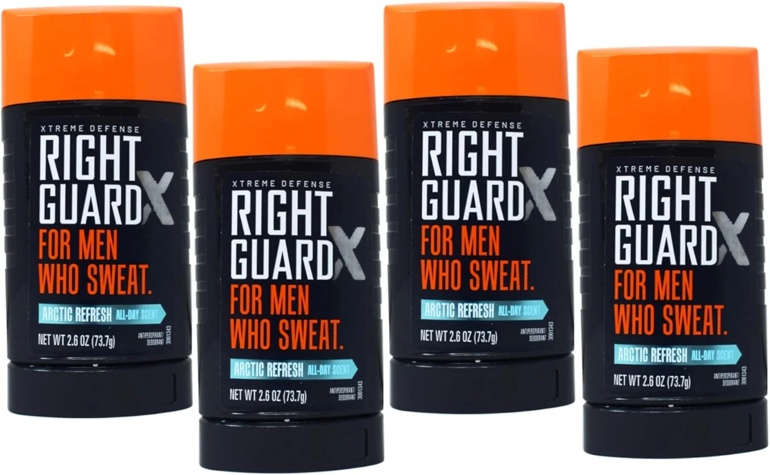 استیک ضد تعریق و دئودورانت جامد نامرئی رایت گارد Xtreme Defense، Arctic Refresh، 2.6 اونس، 4 عدد (بسته 1 عددی)