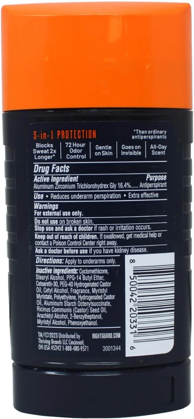 استیک ضد تعریق و دئودورانت جامد نامرئی رایت گارد Xtreme Defense، Arctic Refresh، 2.6 اونس، 4 عدد (بسته 1 عددی)