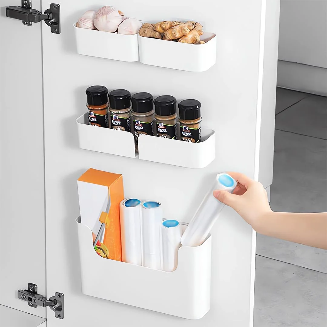 مجموعه 4 عددی سازمان دهنده چسبی درب کابینت LENND، قفسه نگهدارنده درب برای سینک آشپزخانه حمام RV انبار اتاق خواب کمد لباس شویی دفتر، سفید مجموعه 4 عددی سازمان دهنده چسبی درب کابینت LENND، قفسه نگهدارنده درب برای سینک آشپزخانه حمام RV انبار اتاق خواب کمد لباس شویی دفتر، سفید