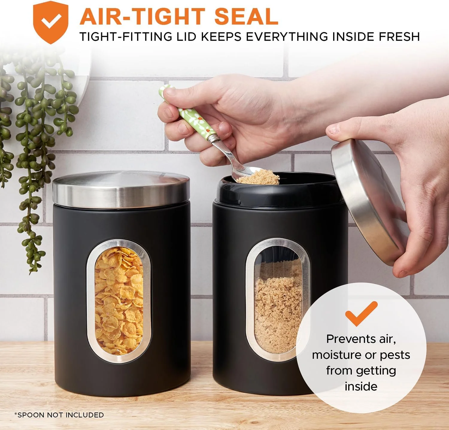 ست قوطی های چای، قهوه و شکر LENND، سازمان دهنده های آشپزخانه و نگهداری مواد غذایی، ظروف پنجره ای شفاف برای مواد غذایی آشپزخانه، ظروف نگهداری شکر، دانه های قهوه، چای، آب نبات، غلات، ادویه جات ست قوطی های چای، قهوه و شکر LENND، سازمان دهنده های آشپزخانه و نگهداری مواد غذایی، ظروف پنجره ای شفاف برای مواد غذایی آشپزخانه، ظروف نگهداری شکر، دانه های قهوه، چای، آب نبات، غلات، ادویه جات