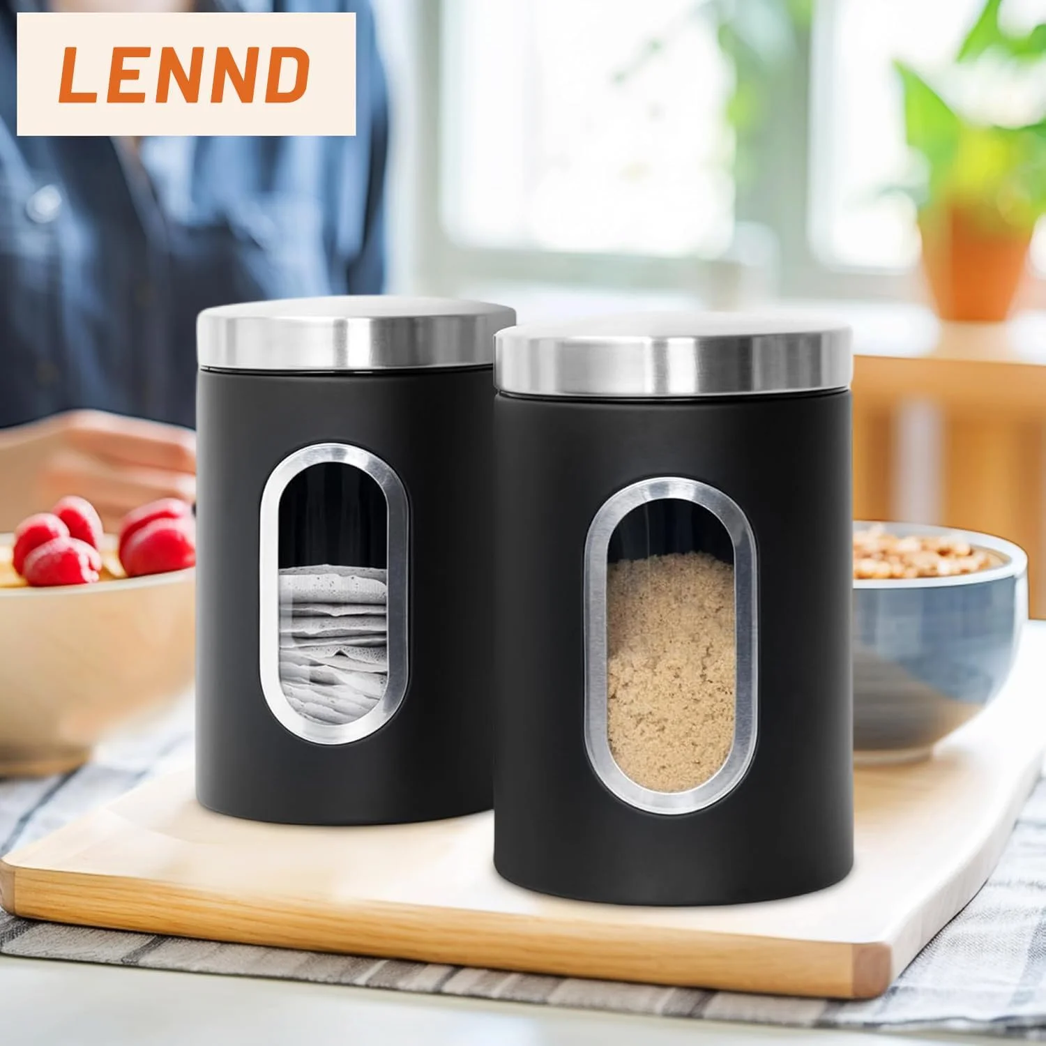 ست قوطی های چای، قهوه و شکر LENND، سازمان دهنده های آشپزخانه و نگهداری مواد غذایی، ظروف پنجره ای شفاف برای مواد غذایی آشپزخانه، ظروف نگهداری شکر، دانه های قهوه، چای، آب نبات، غلات، ادویه جات ست قوطی های چای، قهوه و شکر LENND، سازمان دهنده های آشپزخانه و نگهداری مواد غذایی، ظروف پنجره ای شفاف برای مواد غذایی آشپزخانه، ظروف نگهداری شکر، دانه های قهوه، چای، آب نبات، غلات، ادویه جات