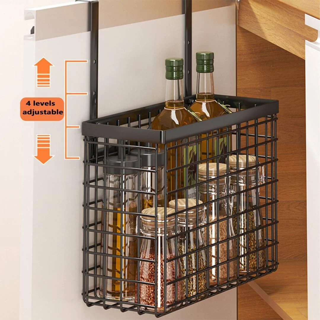 ارگانایزر درب کابینت LENND، بسته 2 عددی، آویز داخل درب کابینت به همراه میله حوله، آویز داخل درب کابینت، ارگانایزر درب کابینت آشپزخانه برای تخته برش، ورقه پخت، فویل، روکش پلاستیکی