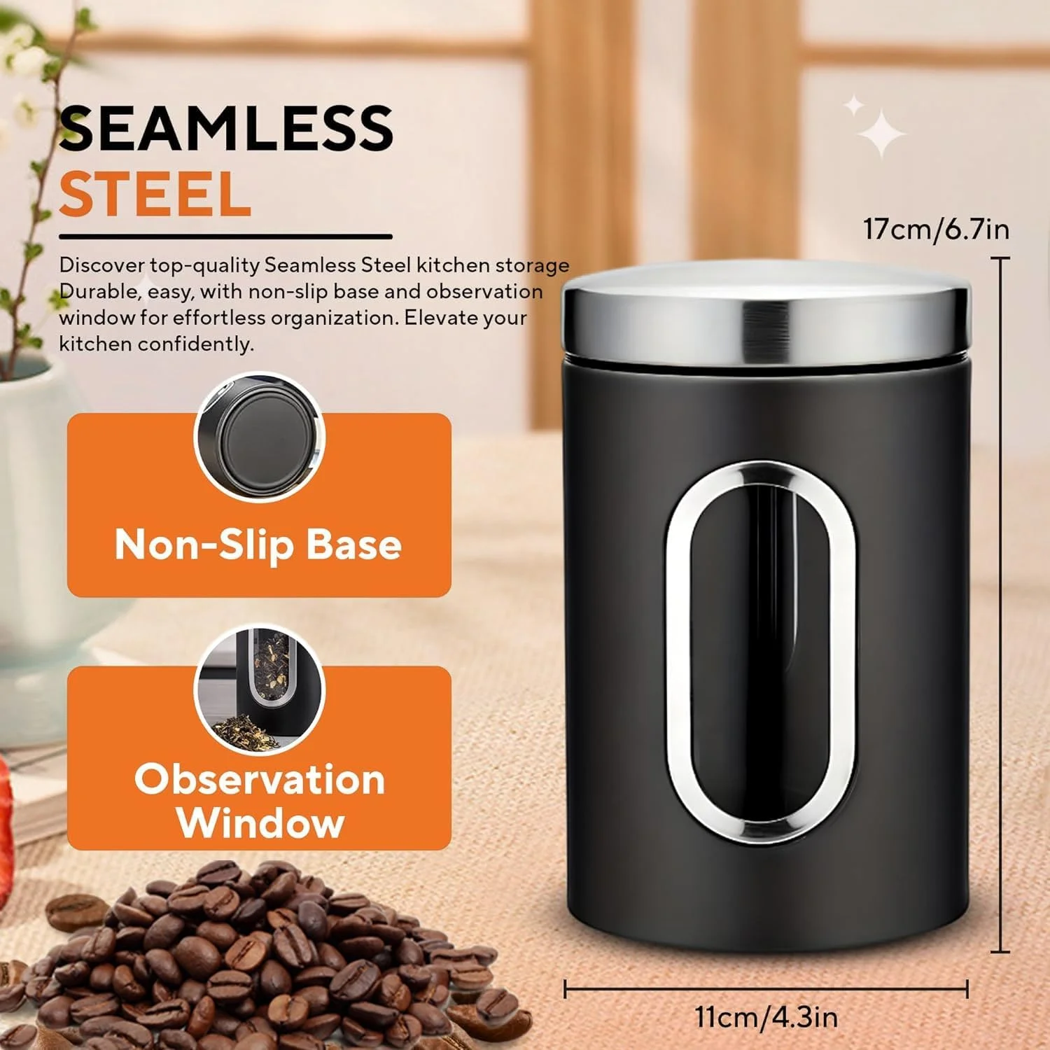 ست قوطی های چای، قهوه و شکر LENND، سازمان دهنده های آشپزخانه و نگهداری مواد غذایی، ظروف پنجره ای شفاف برای مواد غذایی آشپزخانه، ظروف نگهداری شکر، دانه های قهوه، چای، آب نبات، غلات، ادویه جات ست قوطی های چای، قهوه و شکر LENND، سازمان دهنده های آشپزخانه و نگهداری مواد غذایی، ظروف پنجره ای شفاف برای مواد غذایی آشپزخانه، ظروف نگهداری شکر، دانه های قهوه، چای، آب نبات، غلات، ادویه جات