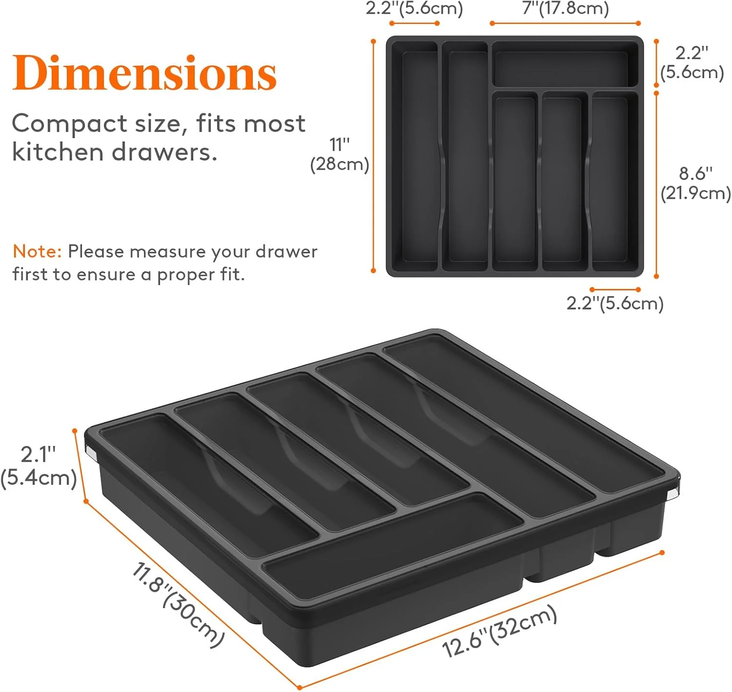 جا قاشقی درب دار Lifewit، سینی پوشیده برای کشو و روی کابینت آشپزخانه، جعبه پلاستیکی نگهداری کارد و چنگال و قاشق، دارای 6 محفظه، مشکی جا قاشقی درب دار Lifewit، سینی پوشیده برای کشو و روی کابینت آشپزخانه، جعبه پلاستیکی نگهداری کارد و چنگال و قاشق، دارای 6 محفظه، مشکی