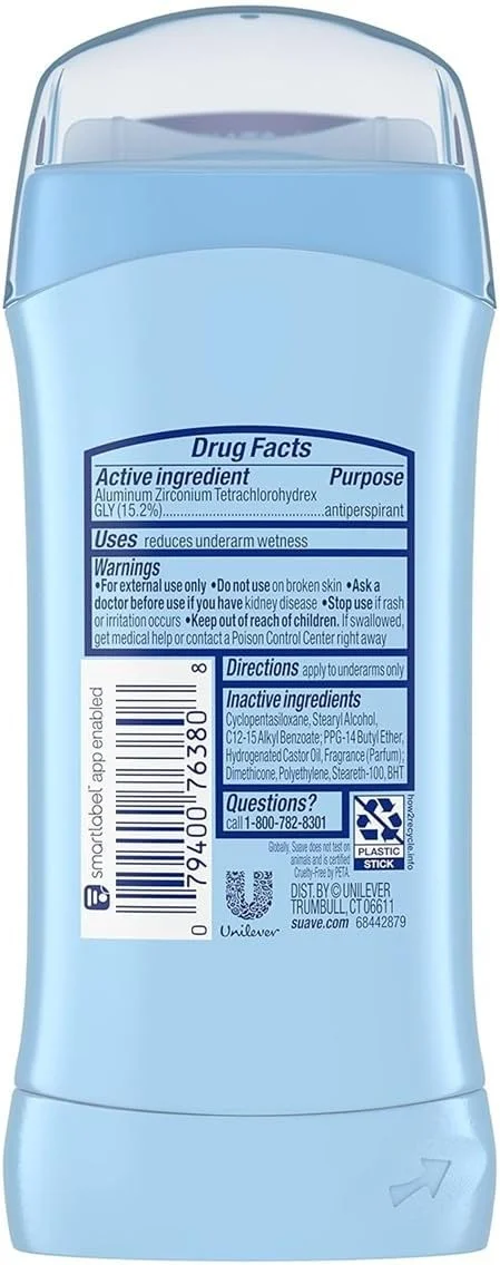 ضد تعریق و دئودورانت جامد نامرئی پودری Suave با محافظت 24 ساعته، 74 گرم (بسته 6 عددی) ضد تعریق و دئودورانت جامد نامرئی پودری Suave با محافظت 24 ساعته، 74 گرم (بسته 6 عددی)