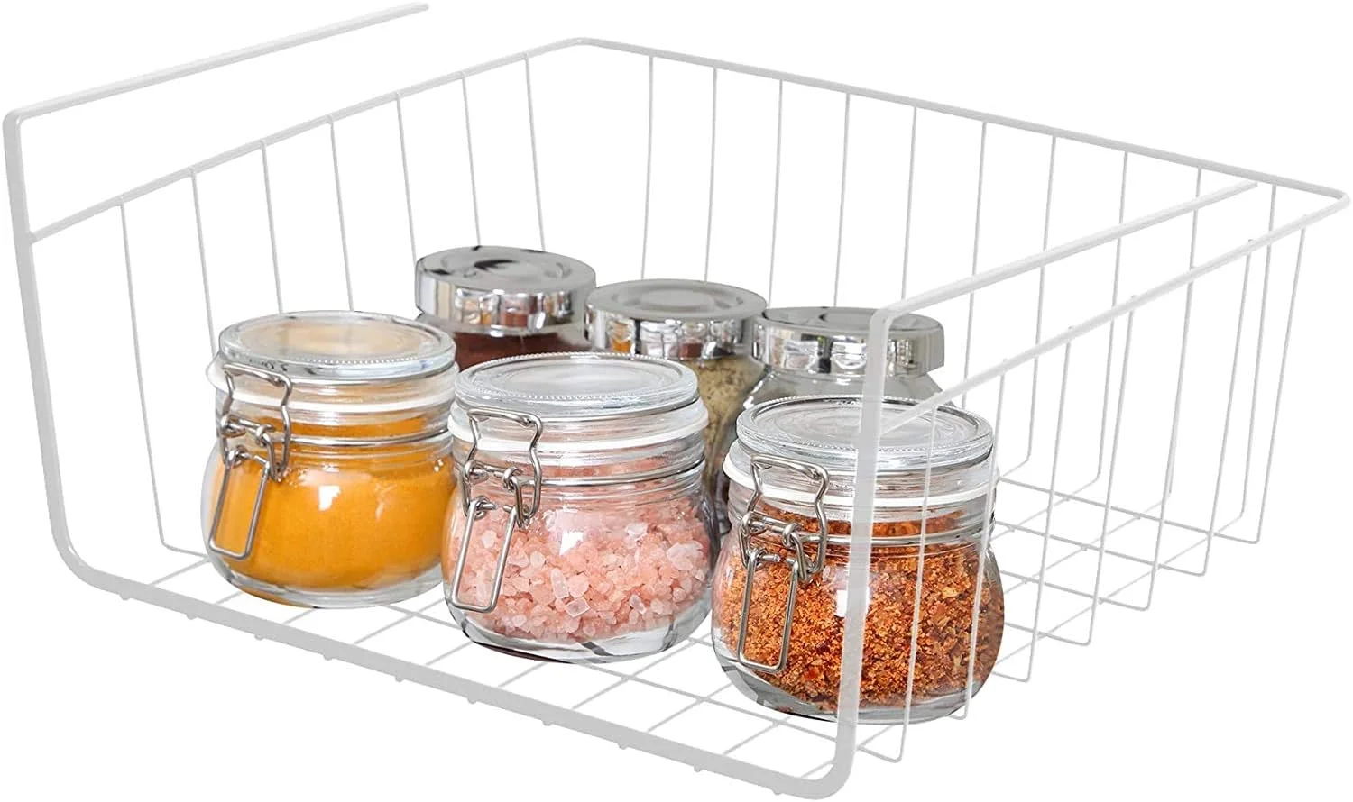 Kitchen Under Shelf Storage Basket Large - 16 Lightweight Metal Organizer Rack Kitchen Under Shelf Storage Basket Large - 16 Lightweight Metal Organizer Rack