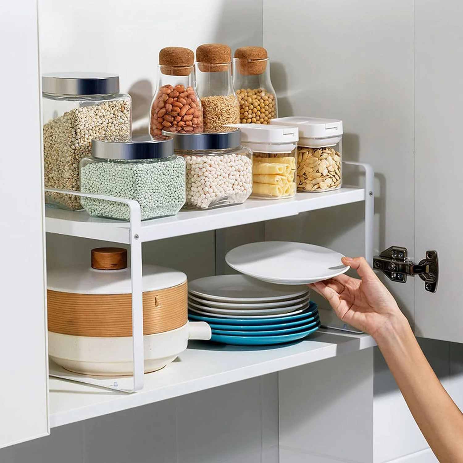 قفسه ارگانایزر کابینت قابل گسترش KUKUMAJI از 35 تا 65 سانتی متر، قفسه ارگانایزر کابینت آشپزخانه، ارگانایزر قابل تنظیم برای کابینت آشپزخانه، قفسه زیر سینک قفسه ارگانایزر کابینت قابل گسترش KUKUMAJI از 35 تا 65 سانتی متر، قفسه ارگانایزر کابینت آشپزخانه، ارگانایزر قابل تنظیم برای کابینت آشپزخانه، قفسه زیر سینک