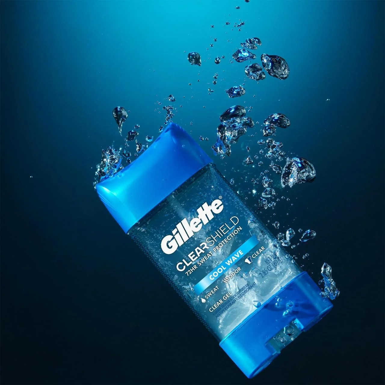 ژل ضد تعریق و دئودورانت مردانه ژیلت، ژل شفاف، محافظ شفاف کول ویو، محافظت 72 ساعته در برابر تعریق، 108 گرم - بسته 4 عددی