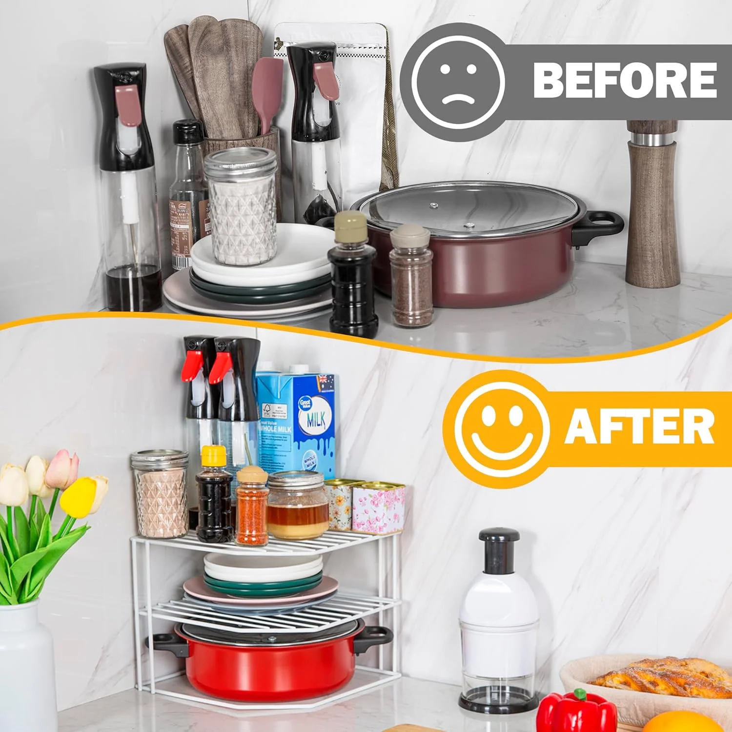 قفسه نظم دهنده 3 طبقه خیرا - نظم دهنده کابینت آشپزخانه - قفسه نظم دهنده آشپزخانه - قفسه گوشه آشپزخانه - نظم دهنده روی کابینت - نظم دهنده بشقاب و ظروف - لوازم نگهداری خانه قفسه نظم دهنده 3 طبقه خیرا - نظم دهنده کابینت آشپزخانه - قفسه نظم دهنده آشپزخانه - قفسه گوشه آشپزخانه - نظم دهنده روی کابینت - نظم دهنده بشقاب و ظروف - لوازم نگهداری خانه