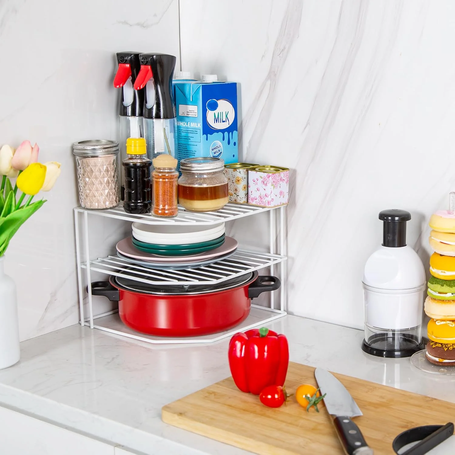 قفسه نظم دهنده 3 طبقه خیرا - نظم دهنده کابینت آشپزخانه - قفسه نظم دهنده آشپزخانه - قفسه گوشه آشپزخانه - نظم دهنده روی کابینت - نظم دهنده بشقاب و ظروف - لوازم نگهداری خانه قفسه نظم دهنده 3 طبقه خیرا - نظم دهنده کابینت آشپزخانه - قفسه نظم دهنده آشپزخانه - قفسه گوشه آشپزخانه - نظم دهنده روی کابینت - نظم دهنده بشقاب و ظروف - لوازم نگهداری خانه