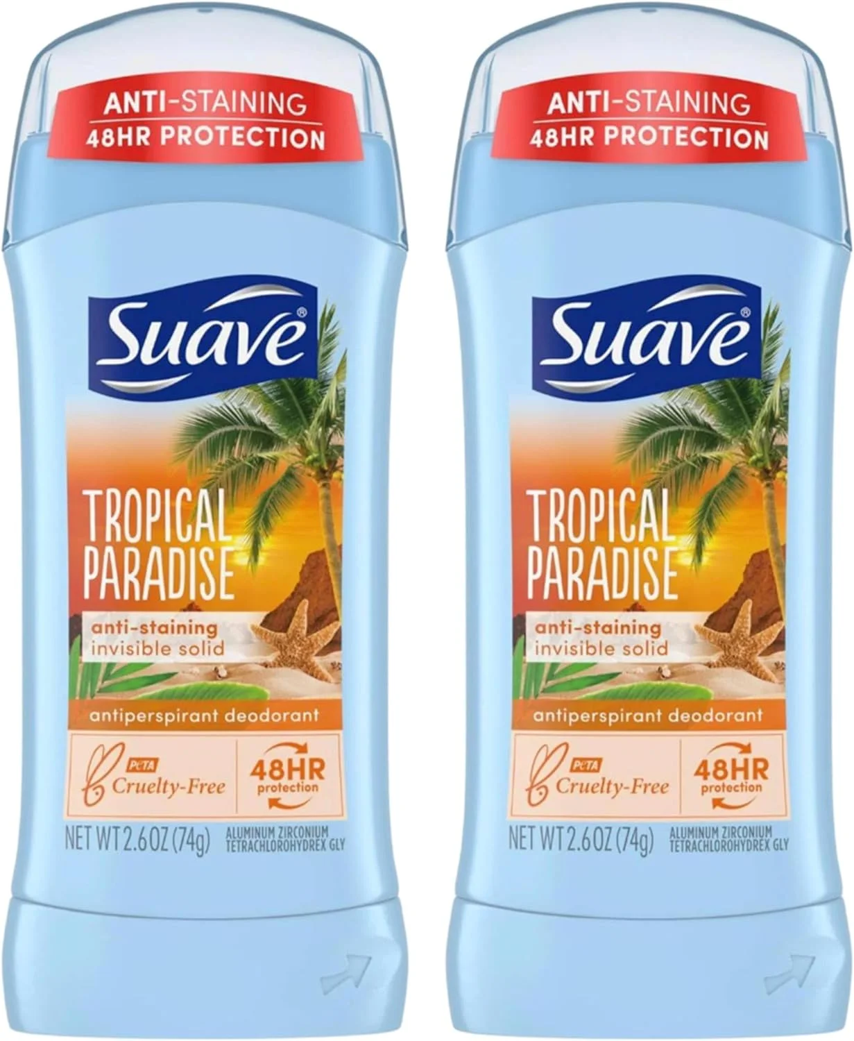 مام خوشبو کننده Suave مدل Tropic Paradise، جامد نامرئی، 74 گرم (بسته 2 عددی) مام خوشبو کننده Suave مدل Tropic Paradise، جامد نامرئی، 74 گرم (بسته 2 عددی)