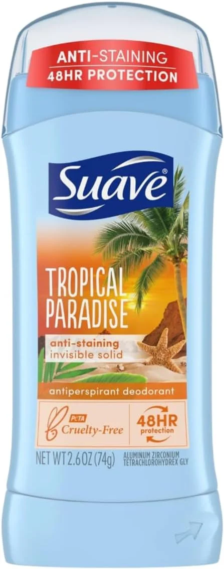 مام خوشبو کننده Suave مدل Tropic Paradise، جامد نامرئی، 74 گرم (بسته 2 عددی) مام خوشبو کننده Suave مدل Tropic Paradise، جامد نامرئی، 74 گرم (بسته 2 عددی)