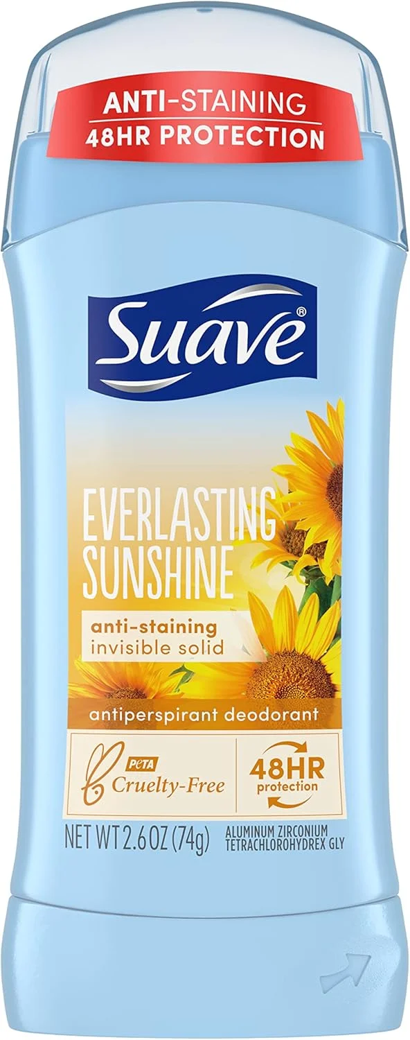 مام ضد تعریق و خوشبو کننده بدن زنانه Suave مدل Invisible Solid با رایحه Everlasting Sunshine - حجم 74 گرم