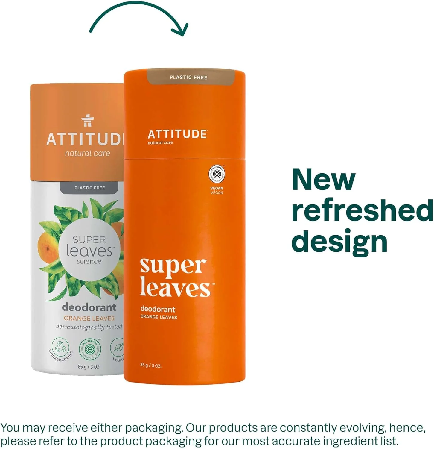 ATTITUDE Deodorant, Plastic-free, Plant- and Mineral-Based Ingredients, Vegan and Cruelty-free Personal Care Products, Orange Leaves, 3 Ounce ATTITUDE Deodorant, Plastic-free, Plant- and Mineral-Based Ingredients, Vegan and Cruelty-free Personal Care Products, Orange Leaves, 3 Ounce