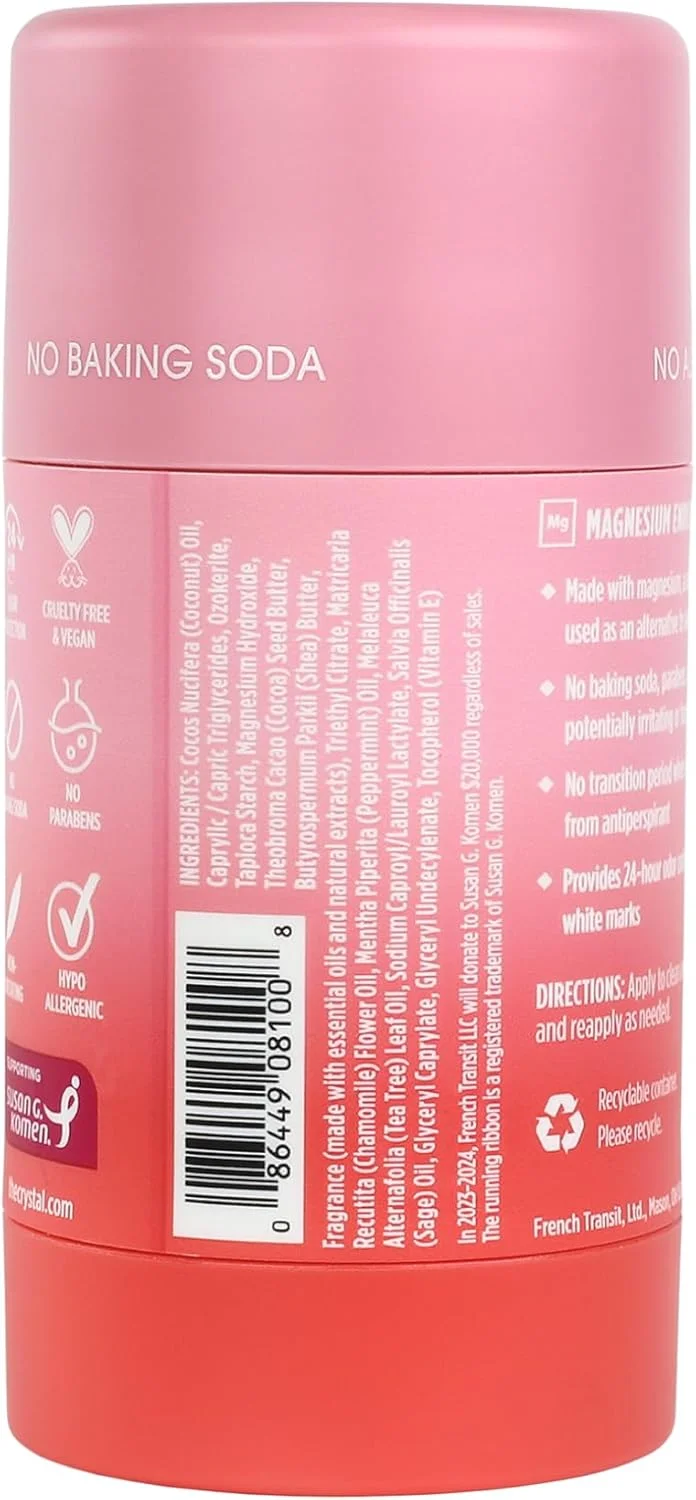 Crystal Essence (Coconut + Vanilla, Pack of 1) - Magnesium Solid Stick Deodorants, Magnesium Deodorant, Safely and Effectively Fights Odour, Aluminium Free Deodorant for Men and Women, Coconut + Va...