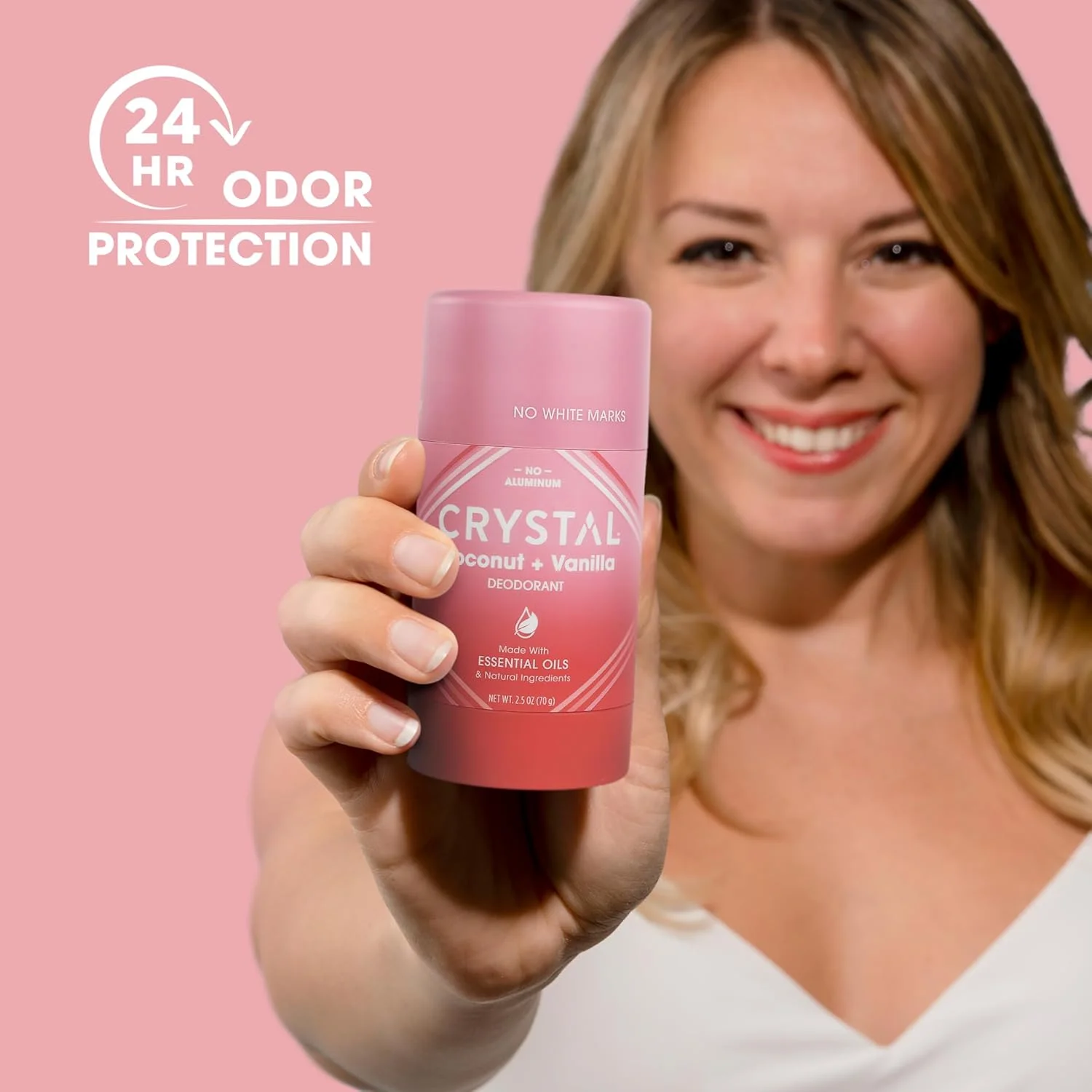 Crystal Essence (Coconut + Vanilla, Pack of 1) - Magnesium Solid Stick Deodorants, Magnesium Deodorant, Safely and Effectively Fights Odour, Aluminium Free Deodorant for Men and Women, Coconut + Va...