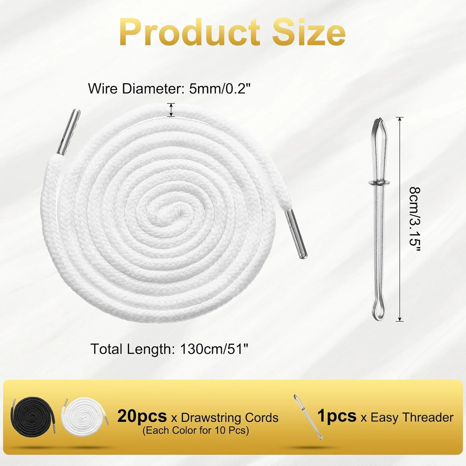 سورسینگ مپ 20 عدد بند کشی 130 سانتی متری، بند جایگزین برای هودی، ابزار خیاطی با نخ رد کن آسان برای هودی، شلوار ورزشی، ژاکت، شلوار، کلاه، کت، کیف، سفید + مشکی سورسینگ مپ 20 عدد بند کشی 130 سانتی متری، بند جایگزین برای هودی، ابزار خیاطی با نخ رد کن آسان برای هودی، شلوار ورزشی، ژاکت، شلوار، کلاه، کت، کیف، سفید + مشکی