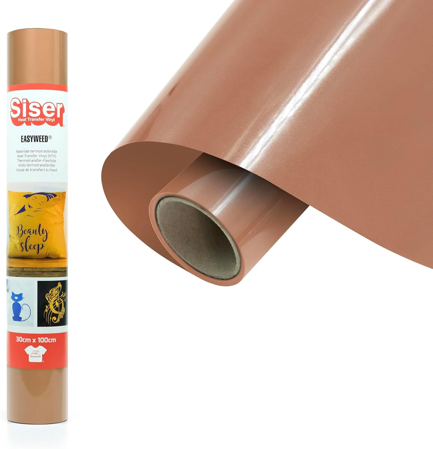 وینیل حرارتی طرح کاپوچینو Siser® EasyWeed®، ابعاد 30cm x 1m، مناسب برای شخصی‌سازی