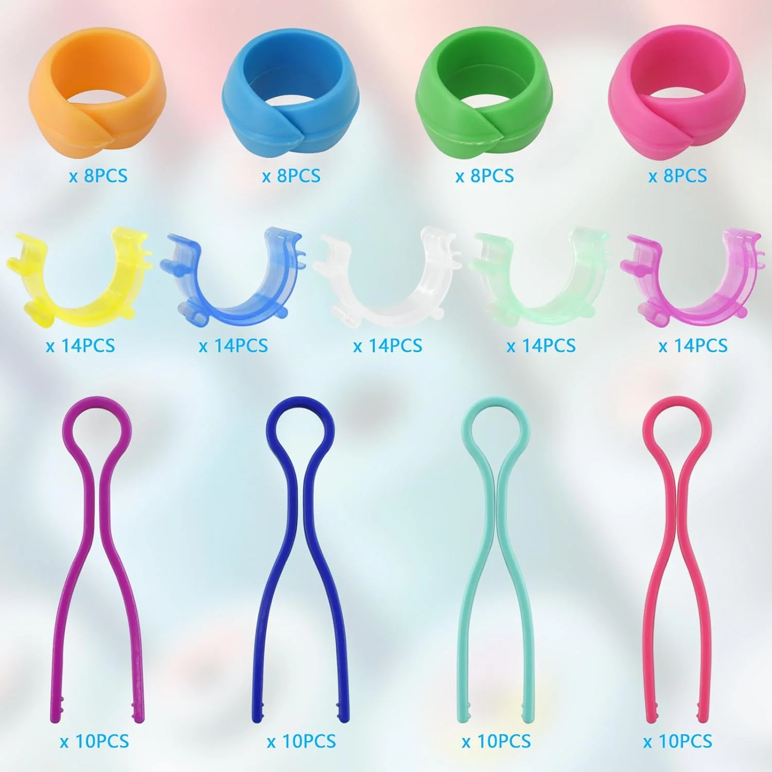 مجموعه نگهدارنده نخ قرقره SHRJ، شامل 142 قطعه گیره سازماندهی نخ خیاطی، گیره نگهدارنده قرقره، محافظ نخ قرقره برای گلدوزی، تکه دوزی، لوازم جانبی خیاطی و سازماندهی قرقره نخ