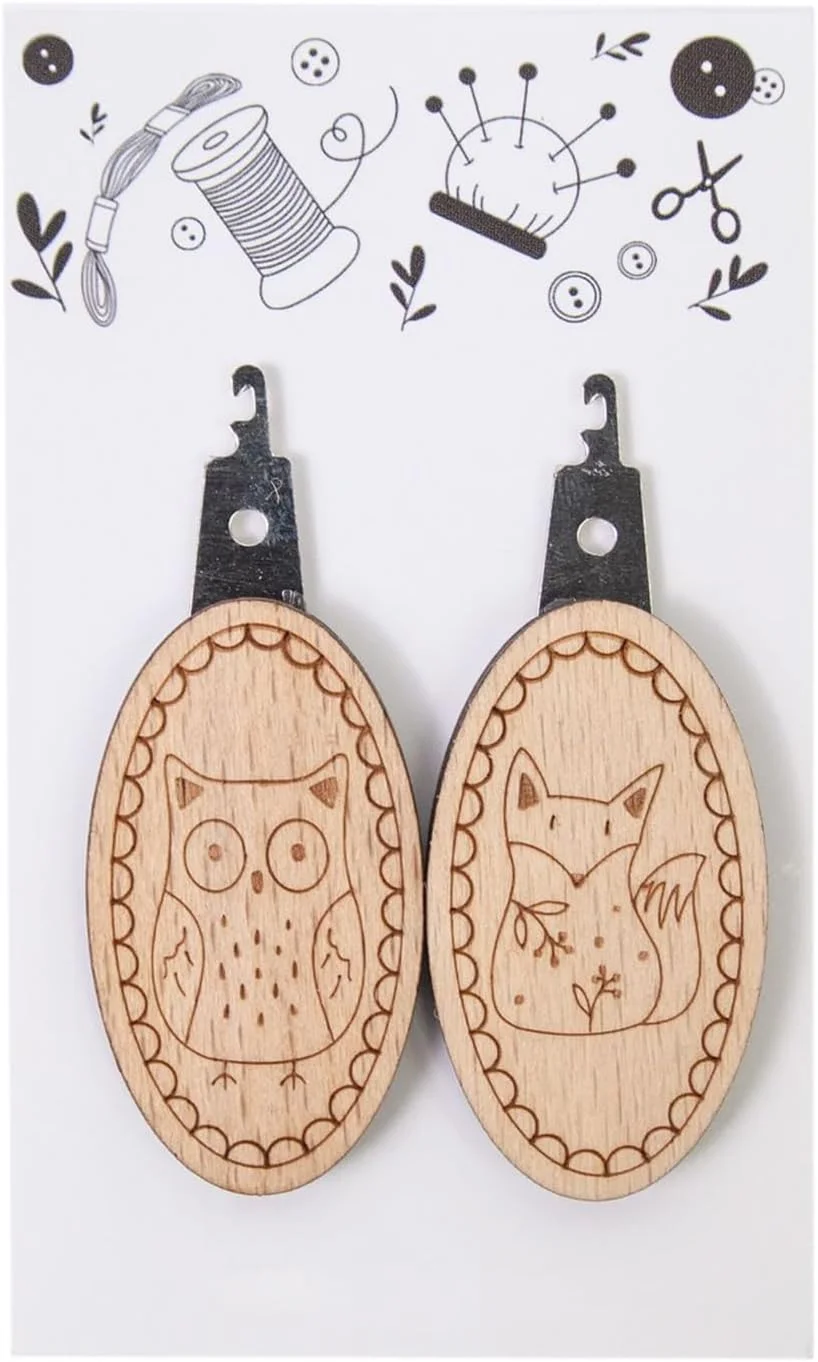 Hand Sewing Needle Threaders,2X Embroidery Needle Threader With Animal Patterns - Compact Knitting Craft Making Accessory for Grandpa Husband Dad Wife Mom Hand Sewing Needle Threaders,2X Embroidery Needle Threader With Animal Patterns - Compact Knitting Craft Making Accessory for Grandpa Husband Dad Wife Mom