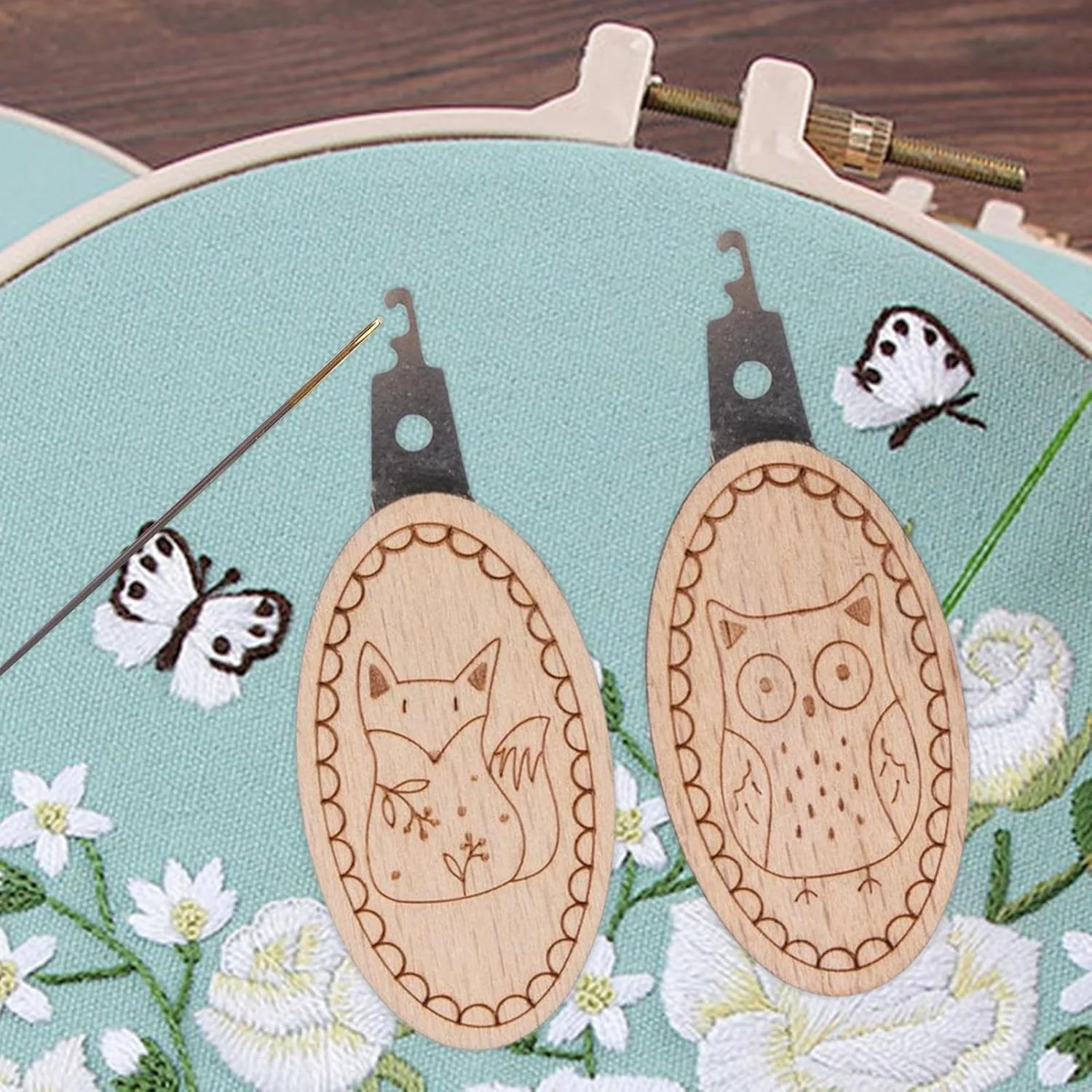 Hand Sewing Needle Threaders,2X Embroidery Needle Threader With Animal Patterns - Compact Knitting Craft Making Accessory for Grandpa Husband Dad Wife Mom Hand Sewing Needle Threaders,2X Embroidery Needle Threader With Animal Patterns - Compact Knitting Craft Making Accessory for Grandpa Husband Dad Wife Mom