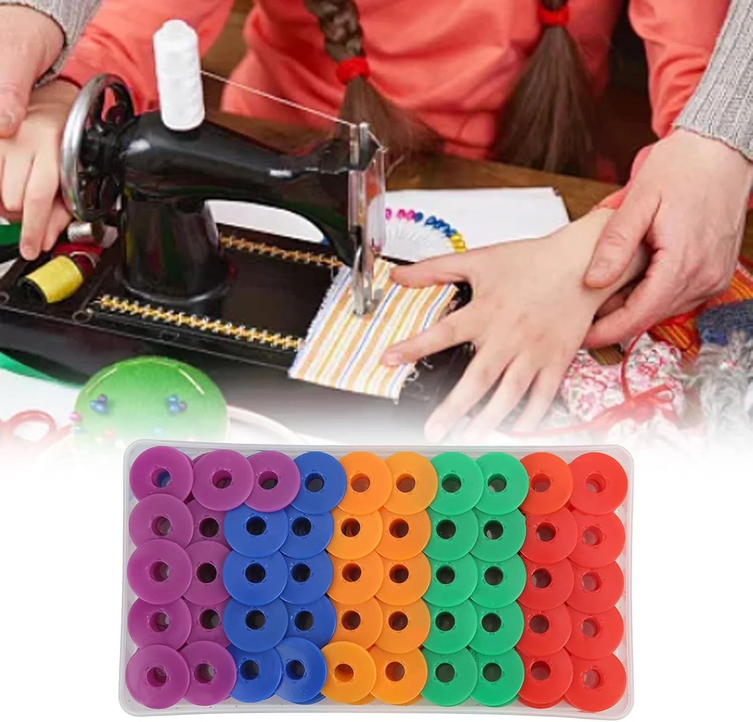 ماسوره خیاطی 100 عددی پلاستیکی برای صرفه جویی در زمان خیاطی برای گلدوزی DIY ماسوره خیاطی 100 عددی پلاستیکی برای صرفه جویی در زمان خیاطی برای گلدوزی DIY