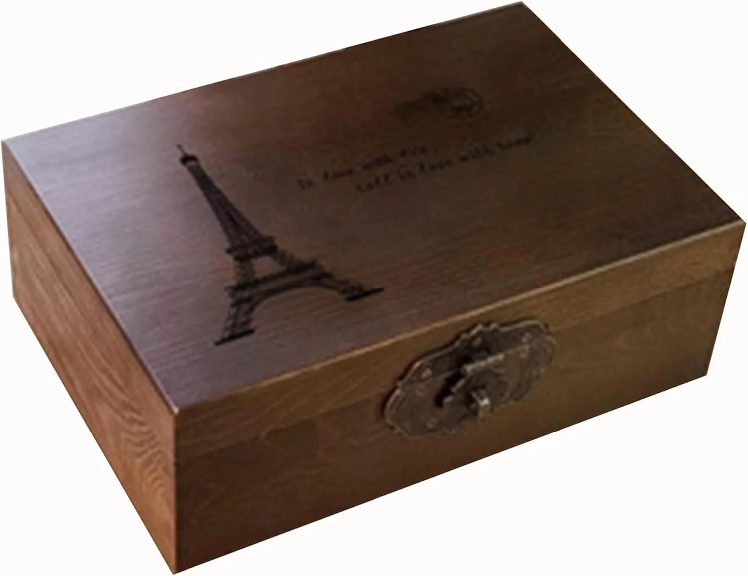جعبه خیاطی مدل Wooden کد B ابعاد 25x17x9 سانتی‌متر