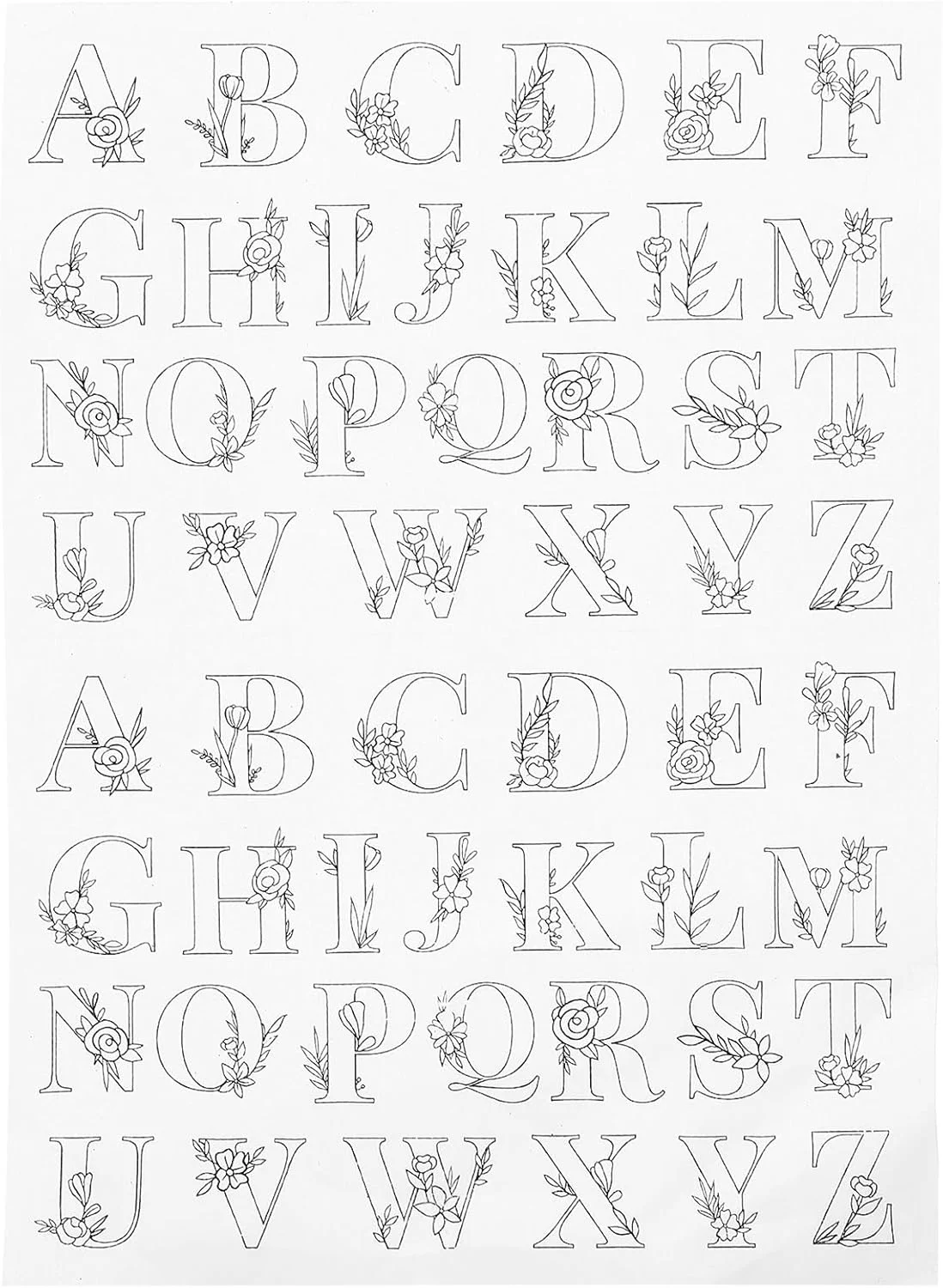 SEWACC تثبیت کننده های خیاطی دستی تثبیت کننده های محلول در آب استیک استیچ تثبیت کننده شستشوی خود چسب با الگوهای حروف گلدار از پیش چاپ شده برای مبتدیان عاشق گلدوزی SEWACC تثبیت کننده های خیاطی دستی تثبیت کننده های محلول در آب استیک استیچ تثبیت کننده شستشوی خود چسب با الگوهای حروف گلدار از پیش چاپ شده برای مبتدیان عاشق گلدوزی