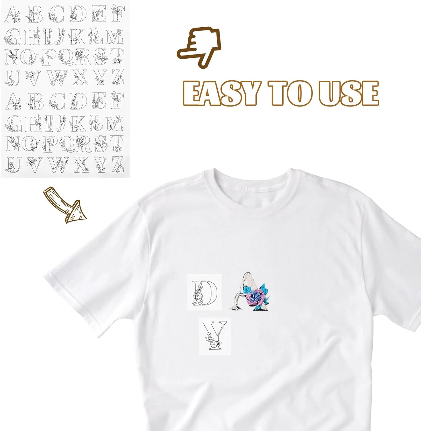 SEWACC تثبیت کننده های خیاطی دستی تثبیت کننده های محلول در آب استیک استیچ تثبیت کننده شستشوی خود چسب با الگوهای حروف گلدار از پیش چاپ شده برای مبتدیان عاشق گلدوزی SEWACC تثبیت کننده های خیاطی دستی تثبیت کننده های محلول در آب استیک استیچ تثبیت کننده شستشوی خود چسب با الگوهای حروف گلدار از پیش چاپ شده برای مبتدیان عاشق گلدوزی