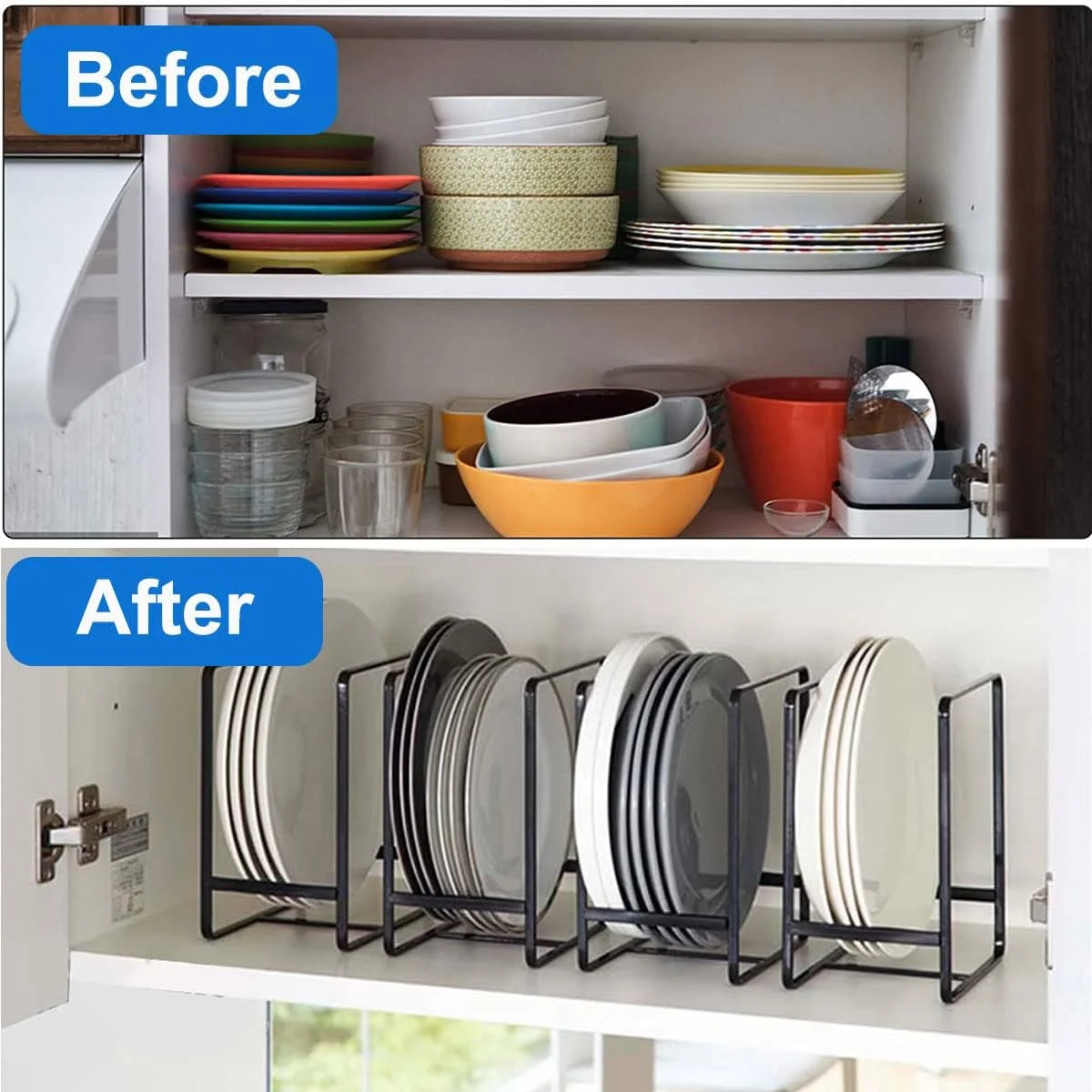 بسته 2 عددی نظم دهنده بشقاب KASTWAVE، قفسه فلزی نگهداری بشقاب، آبچکان بزرگ بشقاب، نگهدارنده بشقاب ضد زنگ و لغزش، استند بشقاب برای کابینت و کمد (سایز کوچک و بزرگ) بسته 2 عددی نظم دهنده بشقاب KASTWAVE، قفسه فلزی نگهداری بشقاب، آبچکان بزرگ بشقاب، نگهدارنده بشقاب ضد زنگ و لغزش، استند بشقاب برای کابینت و کمد (سایز کوچک و بزرگ)