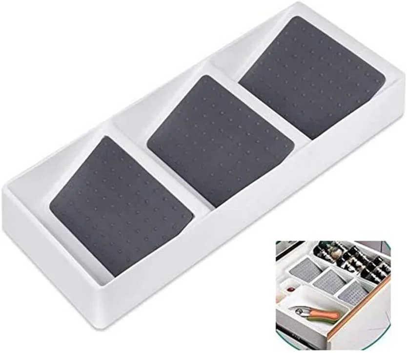 نظم دهنده کشو ادویه 3 طبقه KASTWAVE، قفسه نگهداری آشپزخانه ضد لغزش برای سازماندهی کارآمد انبار و کابینت