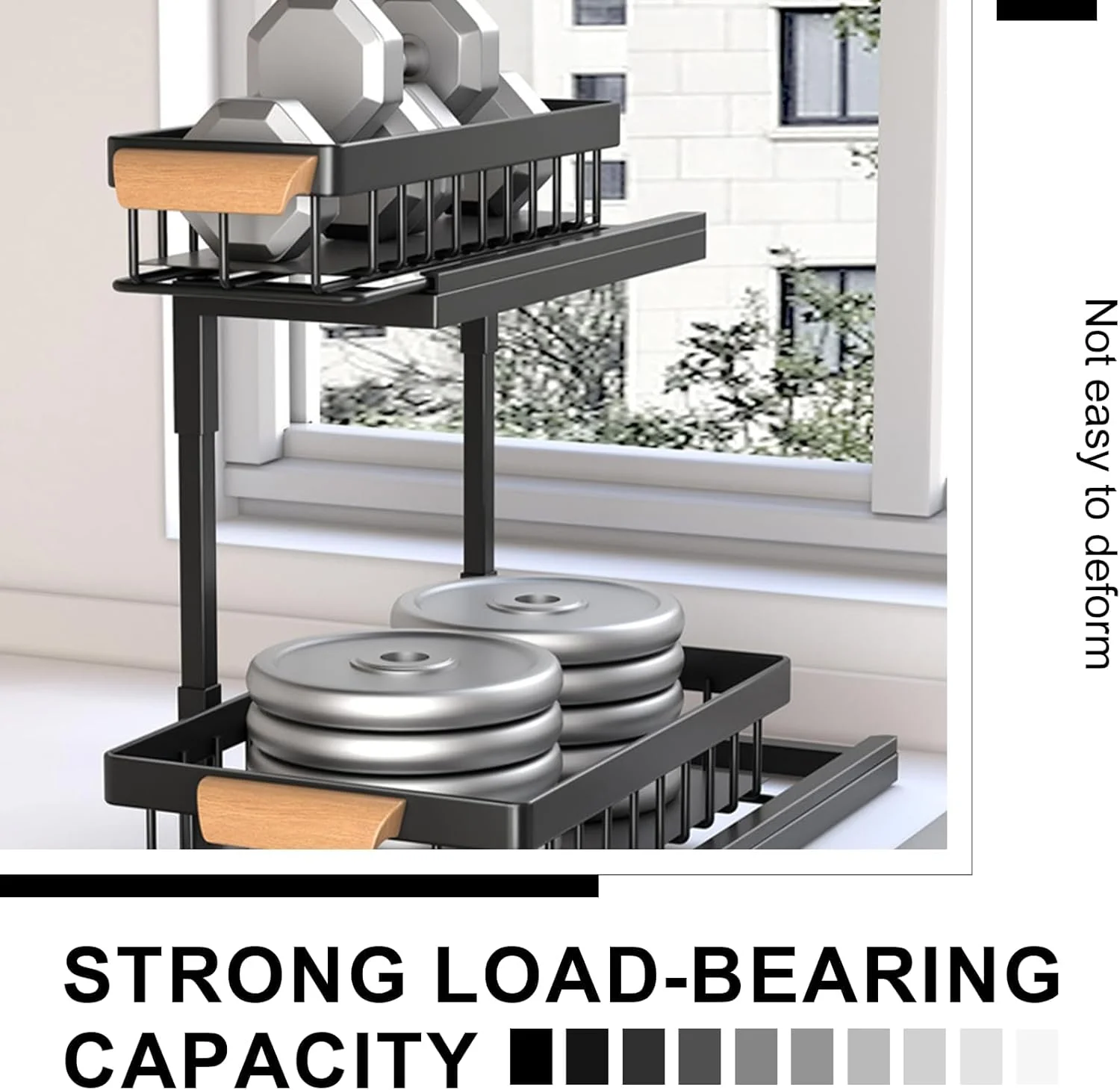 ارگانایزر زیر سینک KASTWAVE، قفسه کابینت 2 طبقه قابل گسترش، قفسه ذخیره سازی قابل تنظیم ایستاده برای کابینت، آشپزخانه، حمام، قفسه نگهداری کفش، مشکی ارگانایزر زیر سینک KASTWAVE، قفسه کابینت 2 طبقه قابل گسترش، قفسه ذخیره سازی قابل تنظیم ایستاده برای کابینت، آشپزخانه، حمام، قفسه نگهداری کفش، مشکی