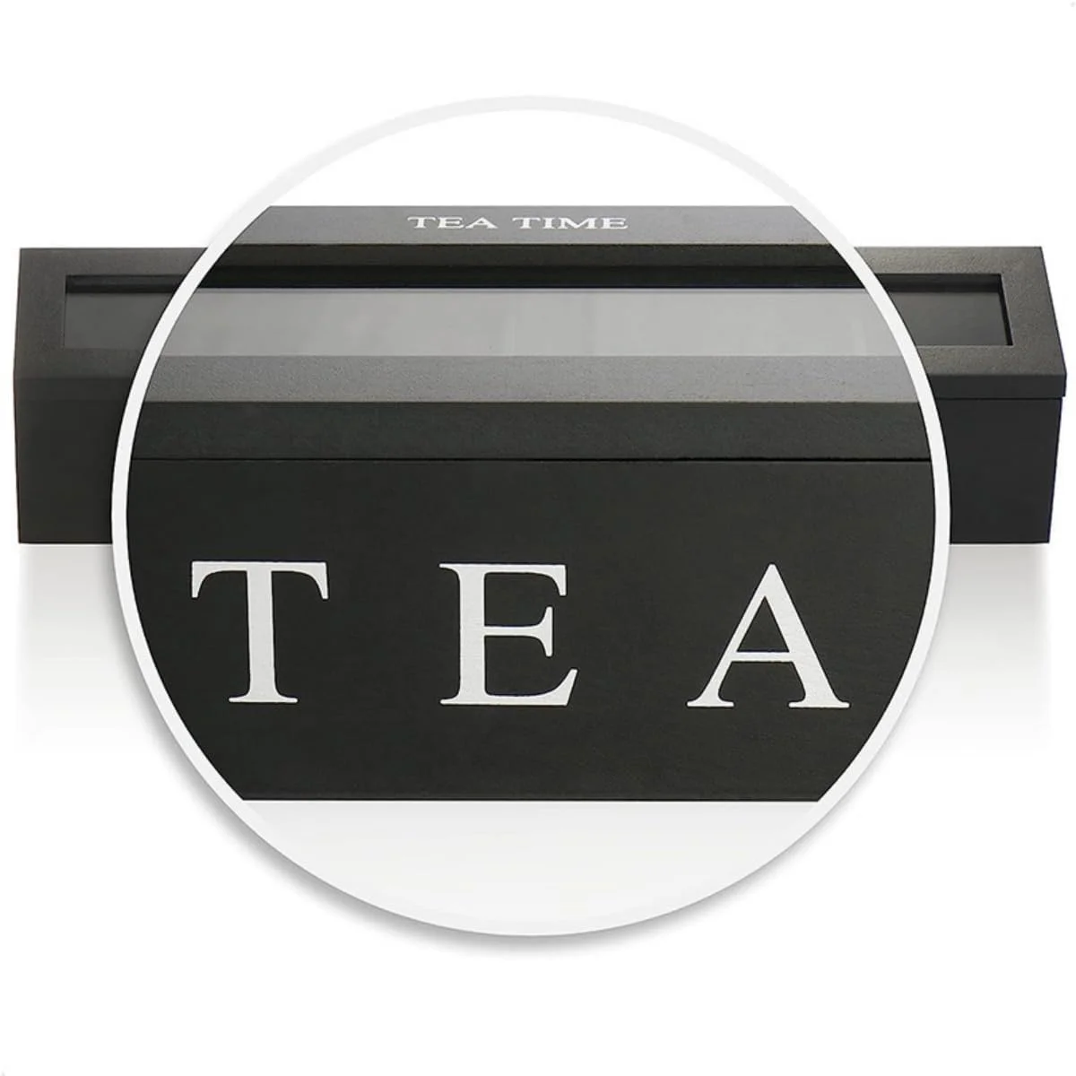 جعبه نظم دهنده چای کیسه ای KASTWAVE، دارای 6 محفظه برای کابینت آشپزخانه، با 5 قسمت جداگانه، مناسب برای کابینت، روی میز، جعبه نگهداری چای، نگهدارنده انواع بسته های نوشیدنی (مشکی)