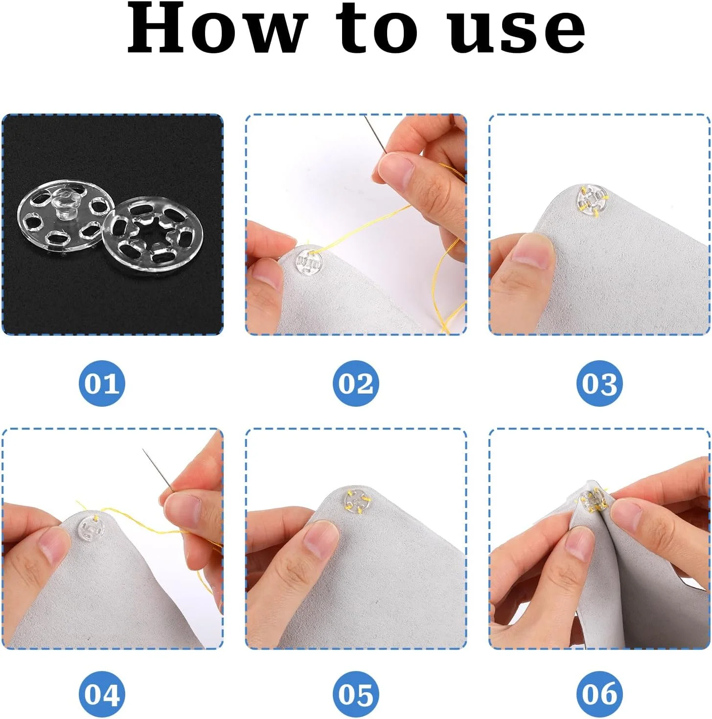 سالبسور 120 عدد دکمه فشاری پلاستیکی برای دوخت، دکمه های نامرئی گرد و شفاف برای دوخت پیراهن، لباس و کارهای دستی، 7mm 12mm 15mm 20mm سالبسور 120 عدد دکمه فشاری پلاستیکی برای دوخت، دکمه های نامرئی گرد و شفاف برای دوخت پیراهن، لباس و کارهای دستی، 7mm 12mm 15mm 20mm