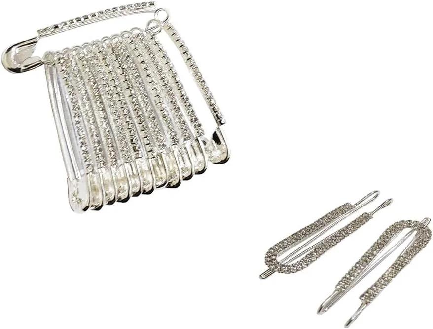 سنجاق سینه Sahishnu مدل Decorative Silver مجموعه ۱۴ عددی