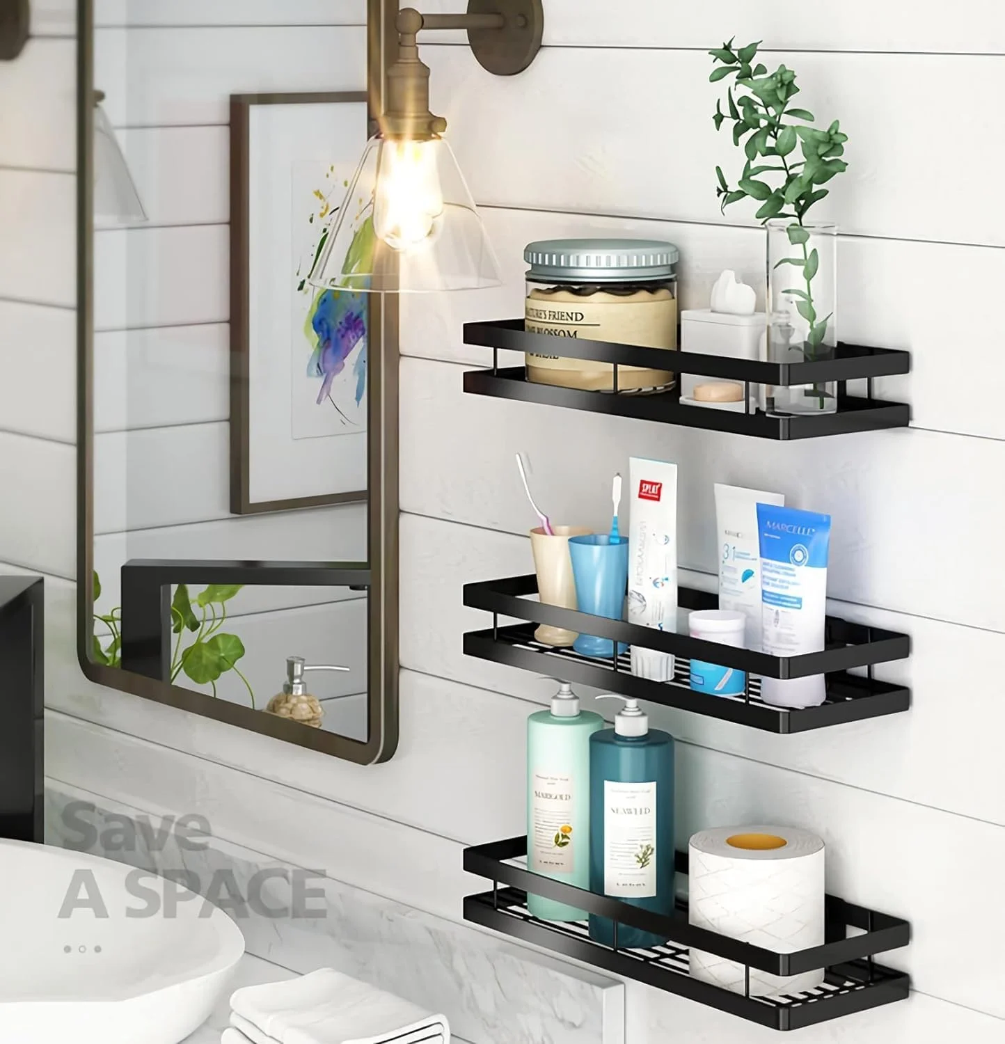 JOEJNCED قفسه ادویه دیواری 40 سانتی متری، سازمان دهنده قفسه ادویه، بدون نیاز به سوراخ کاری، فضای ذخیره سازی آشپزخانه را مرتب نگه می دارد، مونتاژ آسان، قفسه ادویه برای نگهداری بطری های ادویه آشپزخانه (2 عددی) JOEJNCED قفسه ادویه دیواری 40 سانتی متری، سازمان دهنده قفسه ادویه، بدون نیاز به سوراخ کاری، فضای ذخیره سازی آشپزخانه را مرتب نگه می دارد، مونتاژ آسان، قفسه ادویه برای نگهداری بطری های ادویه آشپزخانه (2 عددی)