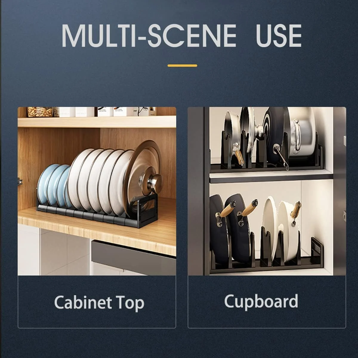قفسه های نگهداری کابینت آشپزخانه IBAMA، قفسه های ظروف و کاسه، سازمان دهنده های آشپزخانه چند منظوره آلومینیومی