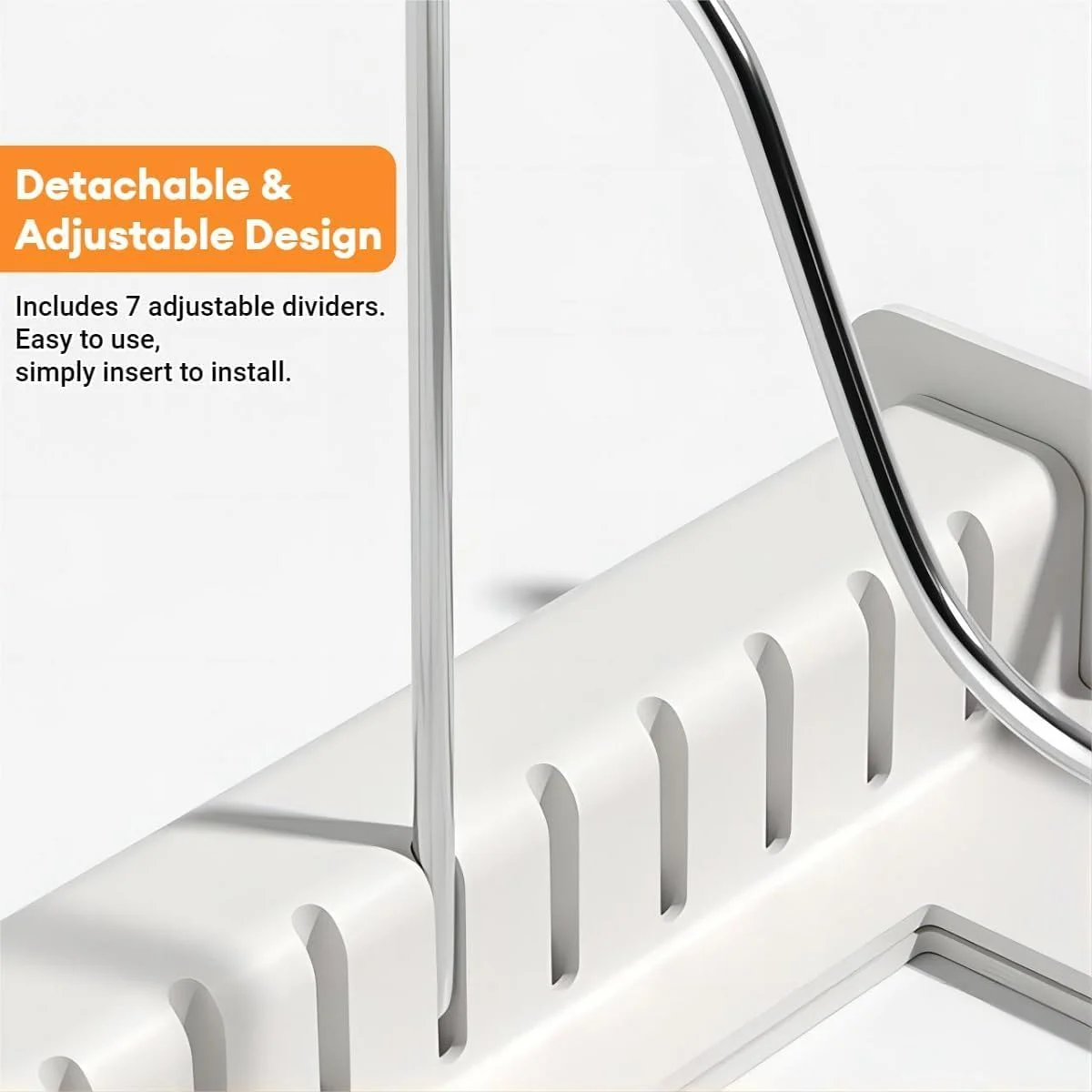 ارگانایزر قابلمه و تابه قابل گسترش HIKKY، قفسه ارگانایزر درب قابلمه برای سازماندهی و نگهداری کابینت آشپزخانه با 7 جداکننده قابل تنظیم و نوار ضد خش ارگانایزر قابلمه و تابه قابل گسترش HIKKY، قفسه ارگانایزر درب قابلمه برای سازماندهی و نگهداری کابینت آشپزخانه با 7 جداکننده قابل تنظیم و نوار ضد خش