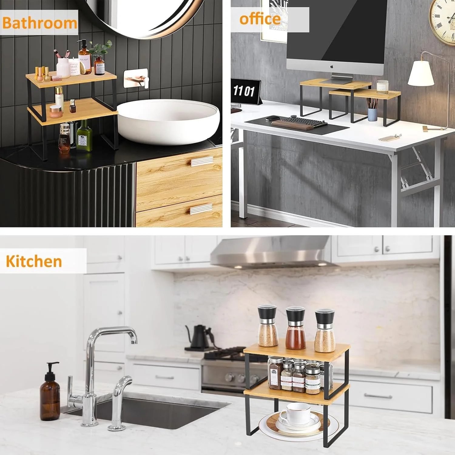 قفسه نظم دهنده کابینت HIKKY، بسته 2 عددی قفسه های پیشخوان آشپزخانه برای بشقاب، فنجان، لیوان، قفسه ادویه جات قابل چیدن برای نگهداری در گوشه بالای میز کابینت انبار قفسه نظم دهنده کابینت HIKKY، بسته 2 عددی قفسه های پیشخوان آشپزخانه برای بشقاب، فنجان، لیوان، قفسه ادویه جات قابل چیدن برای نگهداری در گوشه بالای میز کابینت انبار