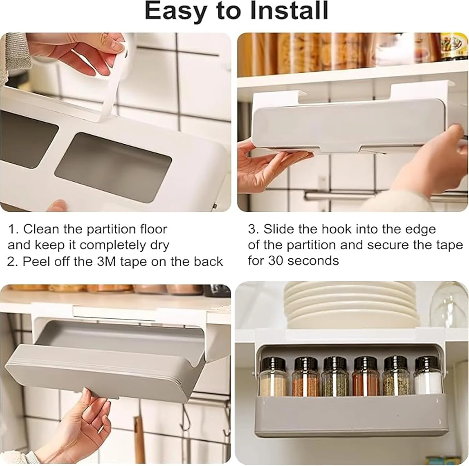 قفسه ادویه HIHIDAY با 6 قوطی ادویه، قفسه سازمان دهنده ادویه کابینت برای آشپزخانه - قفسه سازمان دهنده کشو ادویه بدون نیاز به سوراخ کاری، نصب آسان، بدون نیاز به ابزار (7، خاکستری) قفسه ادویه HIHIDAY با 6 قوطی ادویه، قفسه سازمان دهنده ادویه کابینت برای آشپزخانه - قفسه سازمان دهنده کشو ادویه بدون نیاز به سوراخ کاری، نصب آسان، بدون نیاز به ابزار (7، خاکستری)