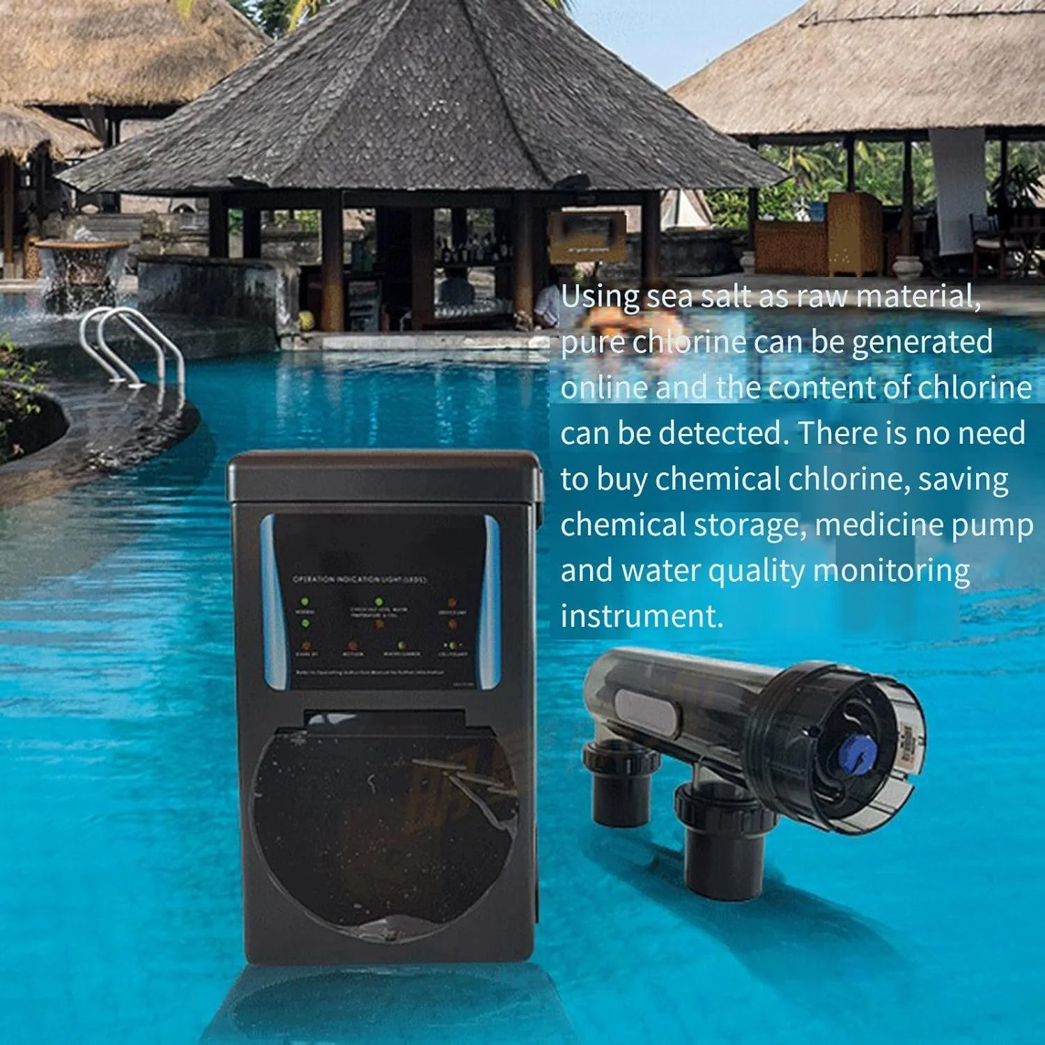 دستگاه کلرزنی آب شور استخر شنا، ژنراتور کلر، کلرزن نمکی آب استخر برای استخر شنا