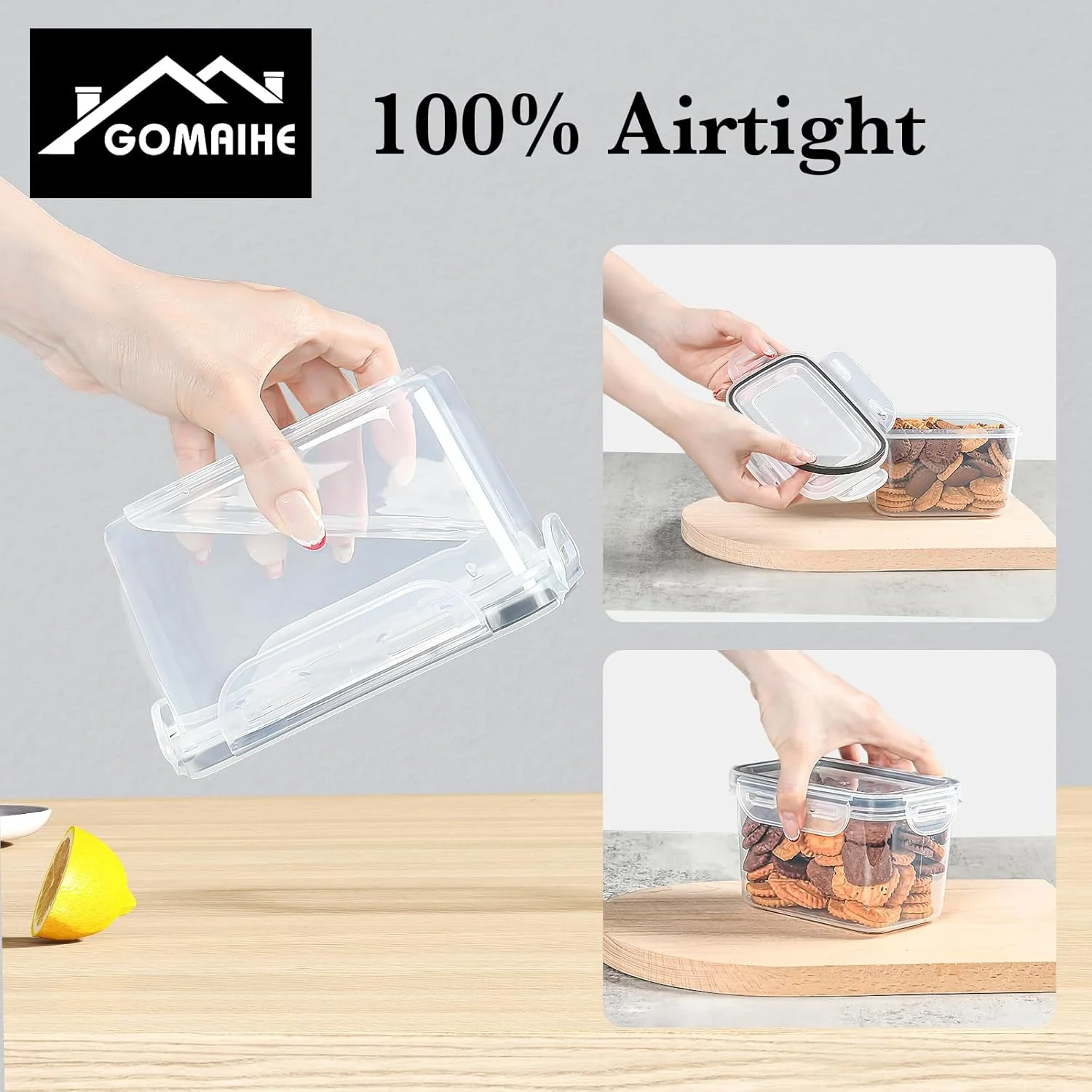ظروف نگهداری مواد غذایی درب دار GoMaihe: ظروف پلاستیکی 0.8 لیتری 12 عددی | سازمان دهنده و نگهداری آشپزخانه و انبار برای غلات، آرد، شکر، تنقلات | شامل قاشق، برچسب، ماژیک ظروف نگهداری مواد غذایی درب دار GoMaihe: ظروف پلاستیکی 0.8 لیتری 12 عددی | سازمان دهنده و نگهداری آشپزخانه و انبار برای غلات، آرد، شکر، تنقلات | شامل قاشق، برچسب، ماژیک