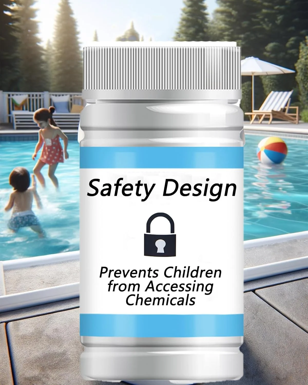 کیت پخش کننده کلر برای تمیز کردن استخر، شامل قرص های تصفیه کننده 200 گرمی، طراحی محافظت در برابر اشعه ماوراء بنفش، مناسب برای انواع استخرها