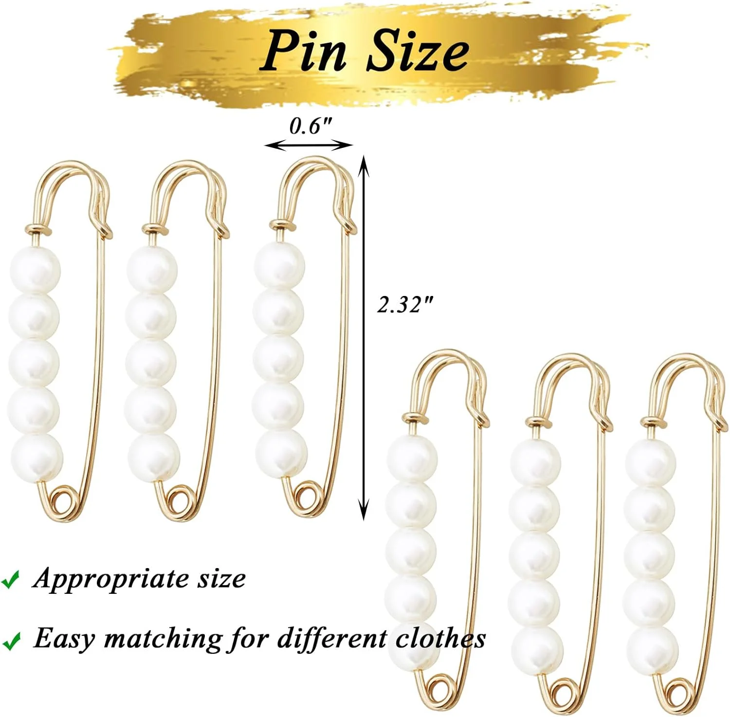 12 Pcs Safety Pins for Clothes, Faux Pearl Brooch Pins, Brooch Pins for Women Fashion, Charms for Socks, Decorative Sweater Shawl Clip, Small Dress Pins, Hijab Pins, Waist Pants Safety Pins, White 12 Pcs Safety Pins for Clothes, Faux Pearl Brooch Pins, Brooch Pins for Women Fashion, Charms for Socks, Decorative Sweater Shawl Clip, Small Dress Pins, Hijab Pins, Waist Pants Safety Pins, White