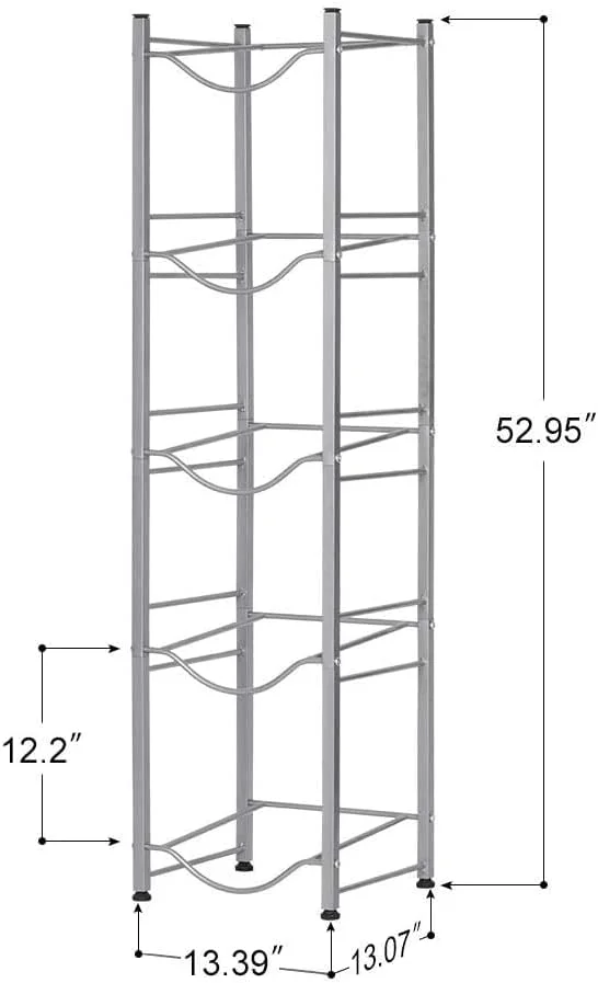 نگهدارنده/قفسه/استند/جای بطری آب برای آبسردکن 5 گالن، 5 طبقه، برای خانه، دفتر، آشپزخانه (قفسه 5 بطری) نگهدارنده/قفسه/استند/جای بطری آب برای آبسردکن 5 گالن، 5 طبقه، برای خانه، دفتر، آشپزخانه (قفسه 5 بطری)
