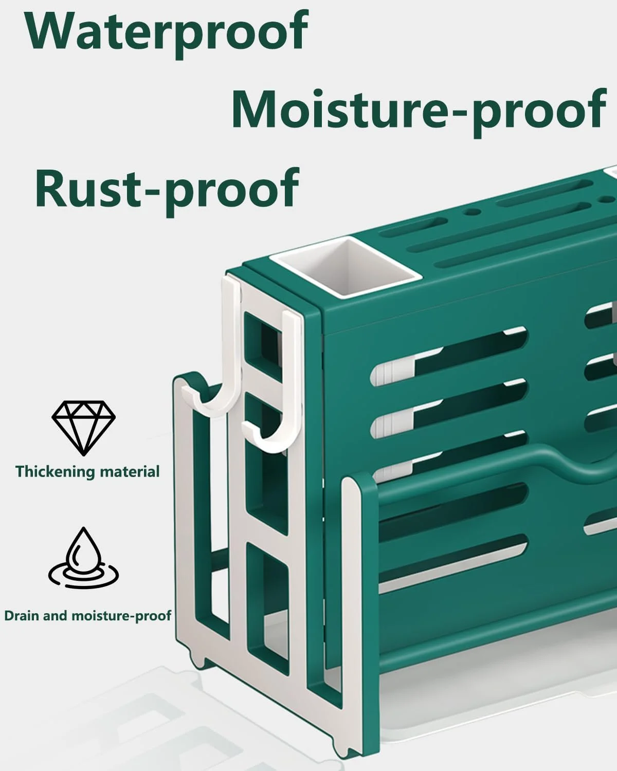 جا تخته گوشت فانیتو، نظم دهنده رومیزی آشپزخانه، جا چاقویی با قلاب، سینی تخلیه آب، جا قاشق چنگالی، قفسه نگهداری آشپزخانه برای کابینت و رومیزی جا تخته گوشت فانیتو، نظم دهنده رومیزی آشپزخانه، جا چاقویی با قلاب، سینی تخلیه آب، جا قاشق چنگالی، قفسه نگهداری آشپزخانه برای کابینت و رومیزی