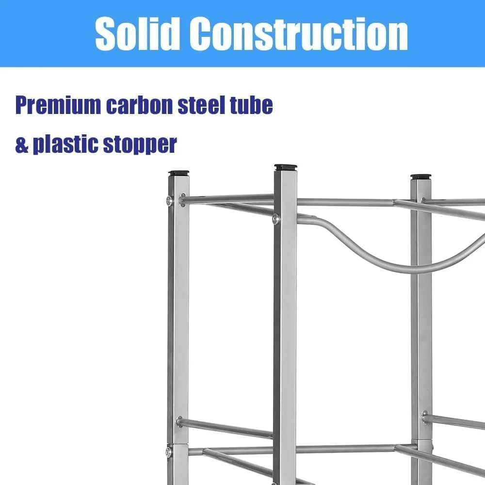 نگهدارنده/قفسه/استند/جای بطری آب برای آبسردکن 5 گالن، 5 طبقه، برای خانه، دفتر، آشپزخانه (قفسه 5 بطری) نگهدارنده/قفسه/استند/جای بطری آب برای آبسردکن 5 گالن، 5 طبقه، برای خانه، دفتر، آشپزخانه (قفسه 5 بطری)